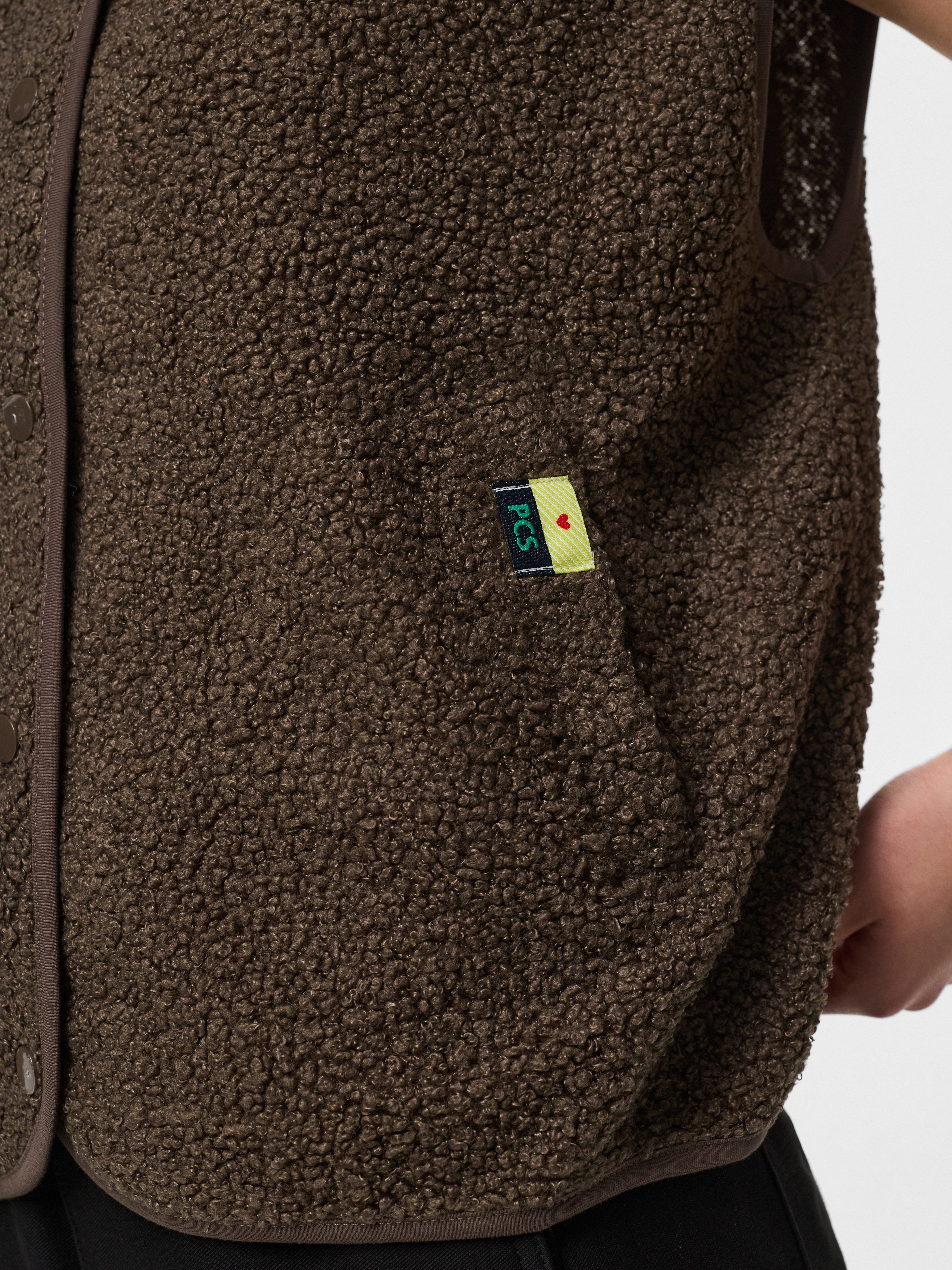 pieces Plüschweste PCKATTY TEDDY VEST NOOS BC Kunstfaser