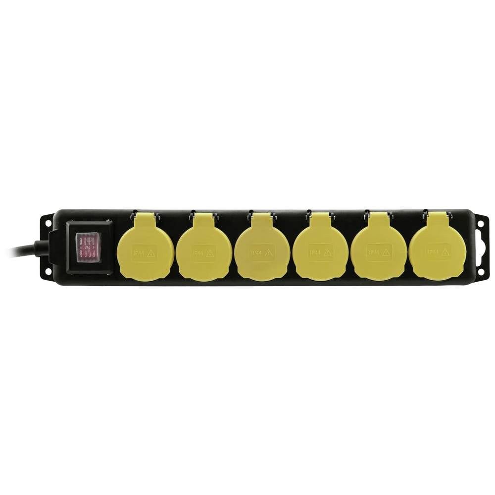 EUROLITE Steckdosenleiste 6-fach IP44 sw 10m 30240158 Steckdosenleiste