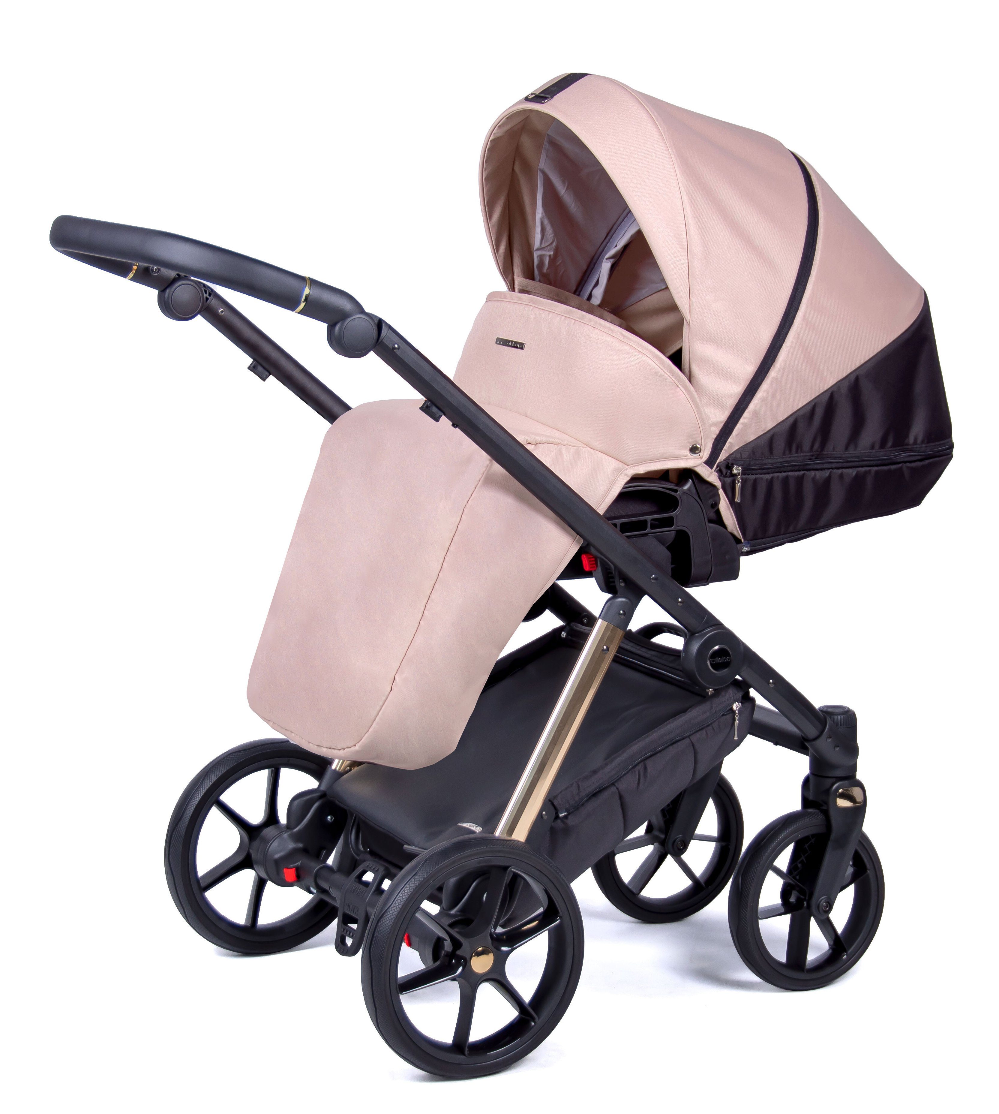 Kombi-Kinderwagen Designs 1 gold Creme Axxis in = Teile Gestell - babies-on-wheels Kinderwagen-Set in 2 14 - 24