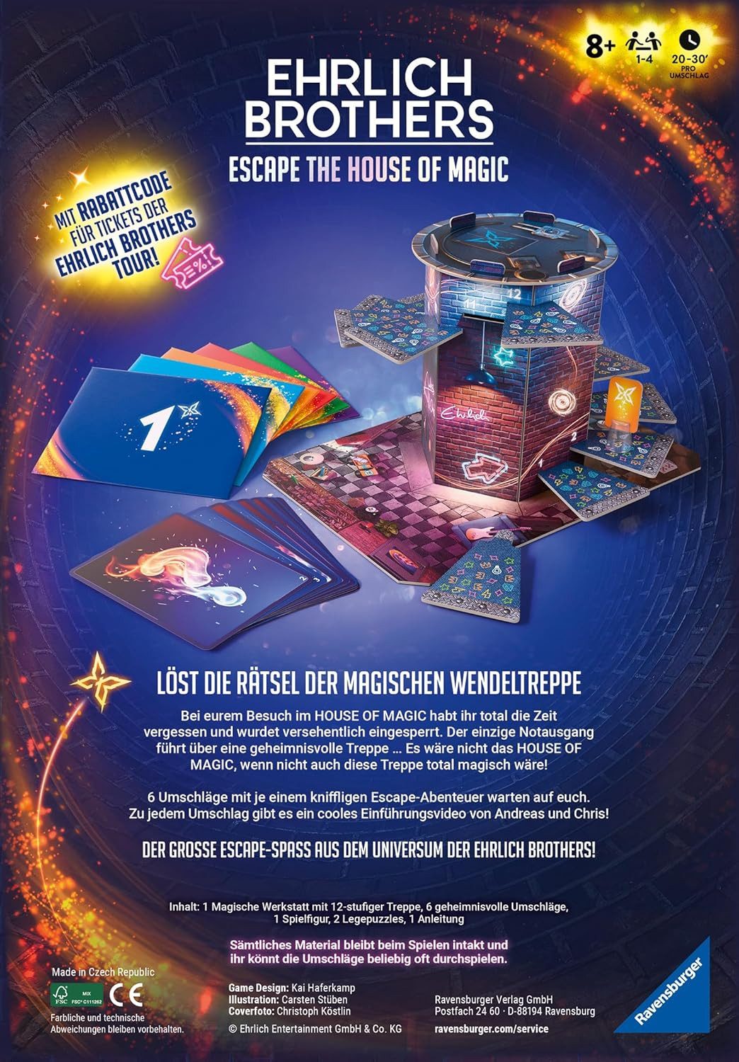 Ravensburger Spiel Ehrlich Brothers Gesellschaftsspiel Magisches Escape Room Ravensburger
