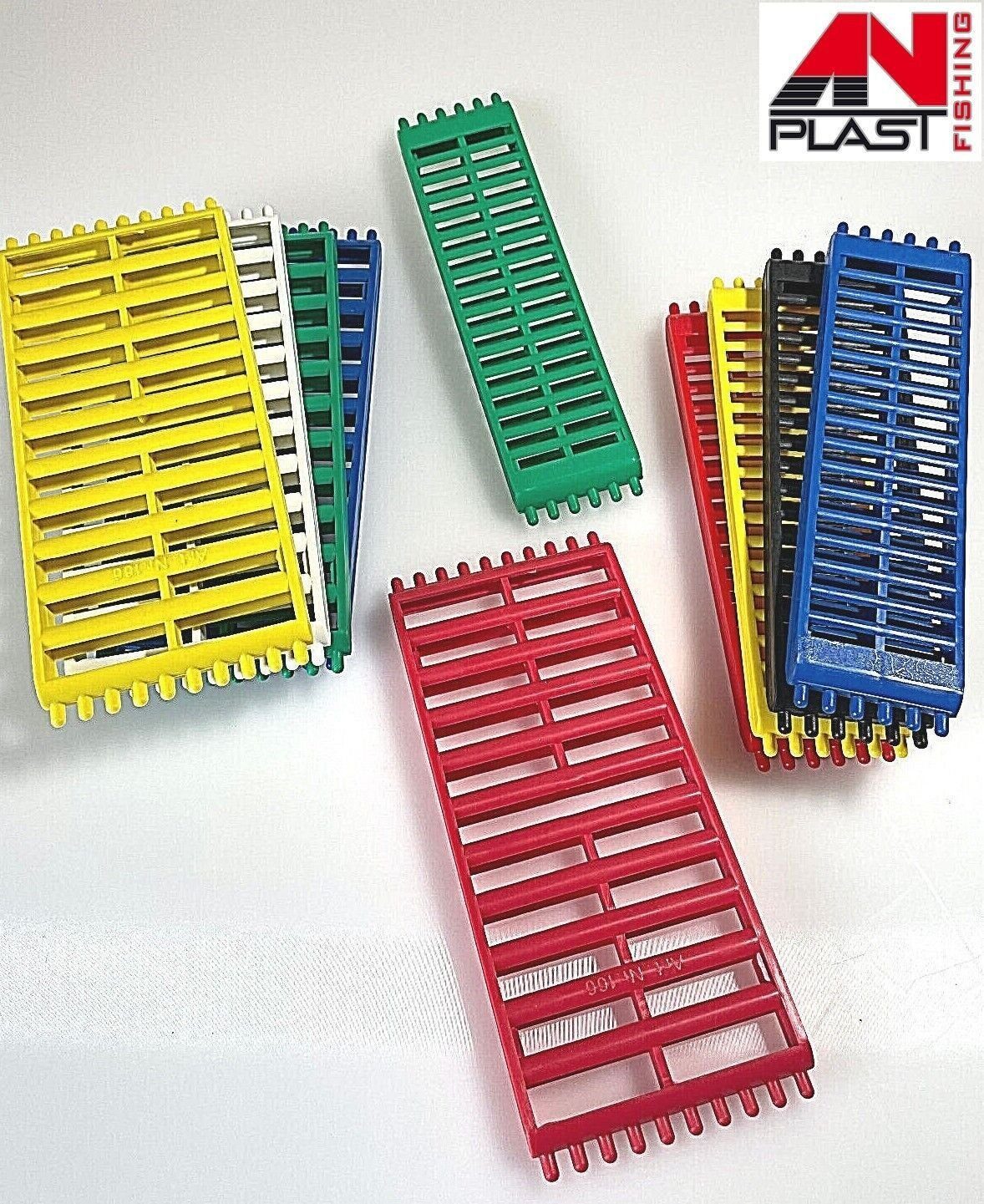 Anplast Vorfachschnur 10er SET Leiter Aufwickler 5x17/8x17cm Vorfächer Montagen Winder, (Spar Set, 10-St), Material: Kunststoff