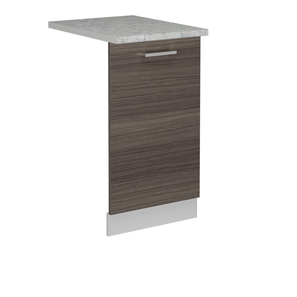 Vicco Frontblende R-Line, Edelgrau/Weiß, 45 cm, AP Marmor (1 St)