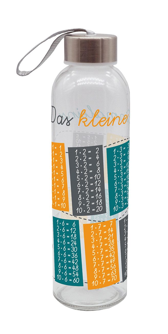 Geda Labels GmbH Trinkflasche das kleine Einmaleins, Gelb, 500ml, spülmaschinengeeignet