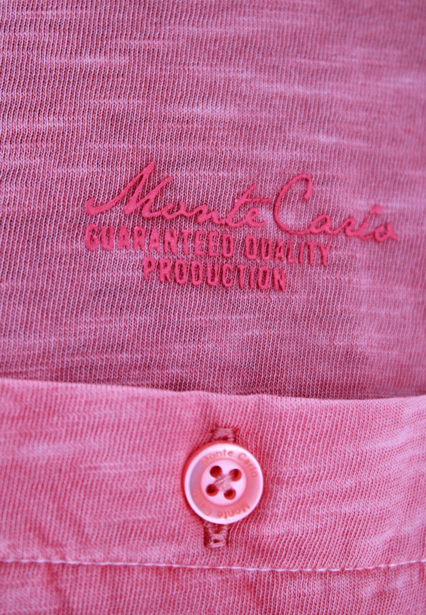 Mode Monte Carlo Poloshirt Herren Poloshirt Große Größen ? Koralle / Rot 100% Baumwolle ? Monte C