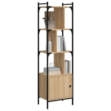 vidaXL Bücherregal Bücherregal mit Tür Sonoma-Eiche 44,5x30x154,5 cm Holzwerkstoff, 1-tlg.