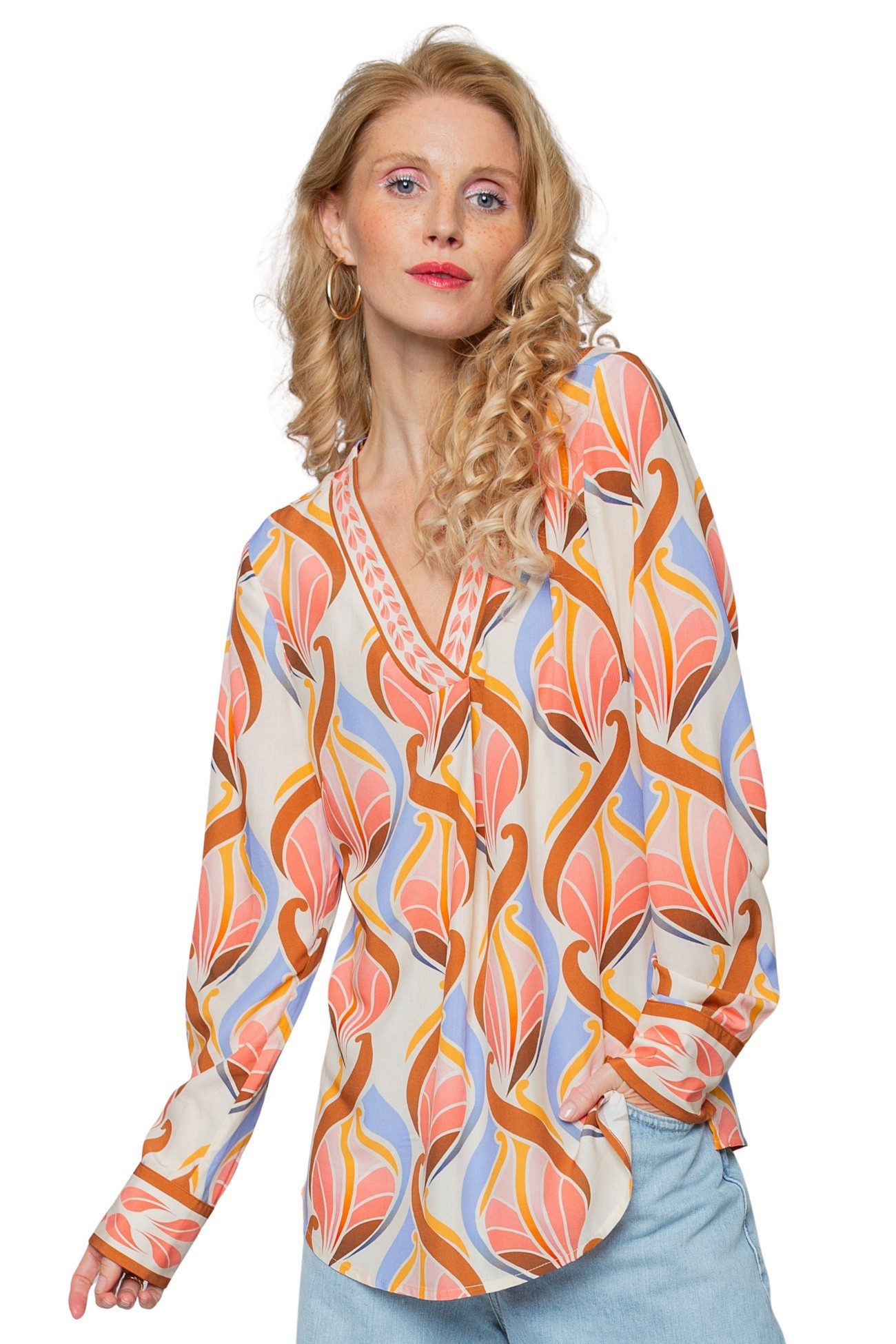 Emily Van Den Bergh Schlupfbluse Damenbluse 8836-004