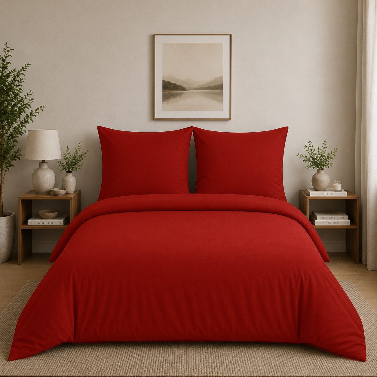 ROLFNERS Bettwäsche 200x200 cm Bettgarnitur Bettbezug Baumwolle 3 tlg, Bettwäsche, 100% Baumwolle, Hautfreundlich, Qualität, Strapazierfähig