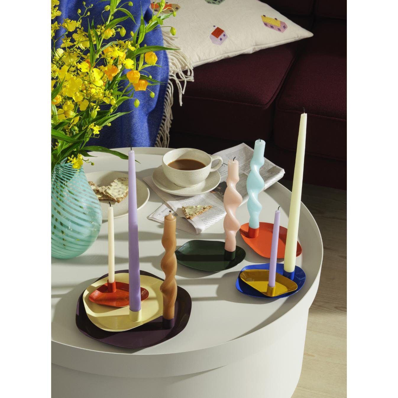 Broste Copenhagen Kerzenhalter Kerzenplatte Mie Caramel Brown