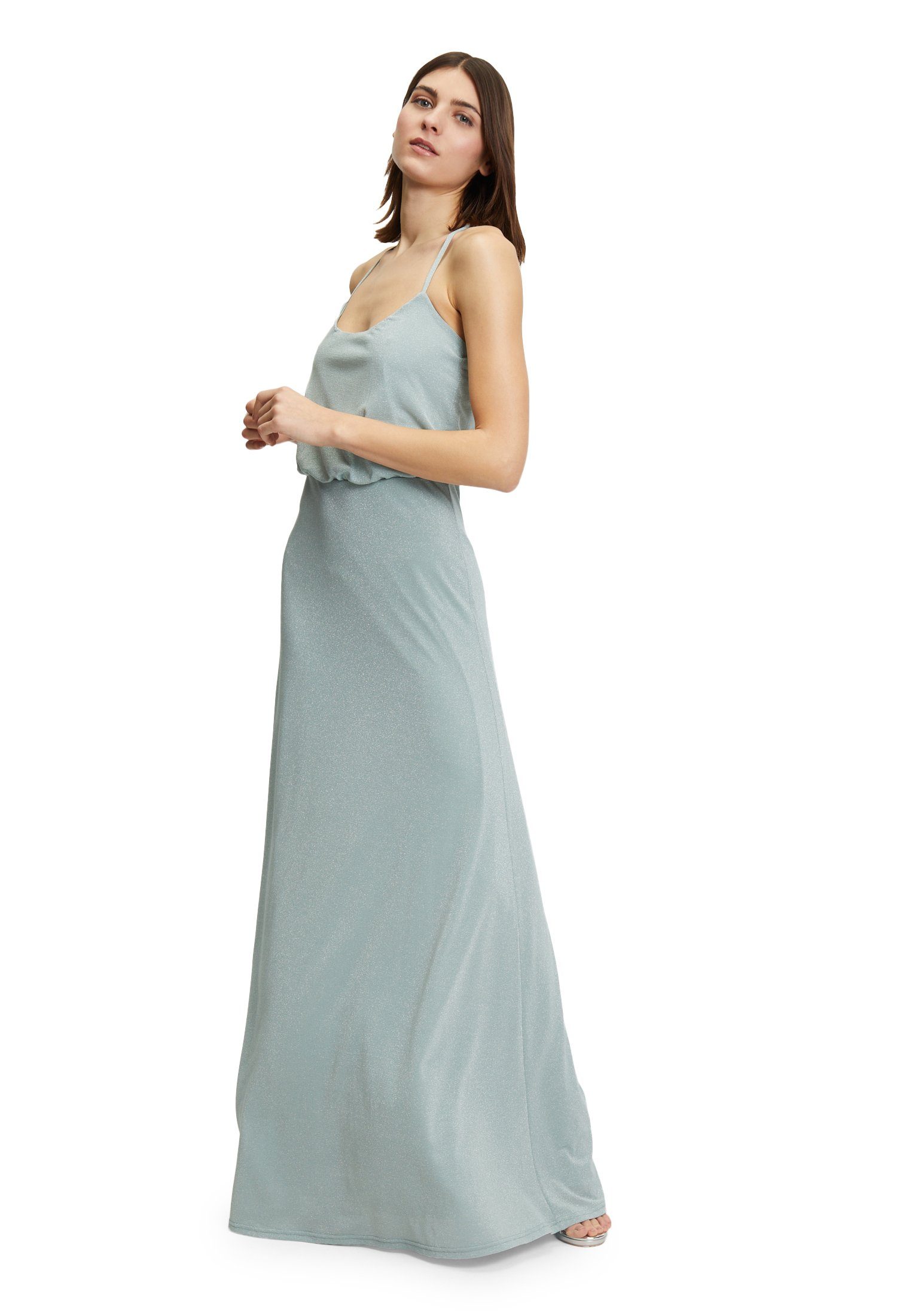 Vera Mont Maxikleid im Glitzer-Look (1-tlg) Raffung Mint/Silver