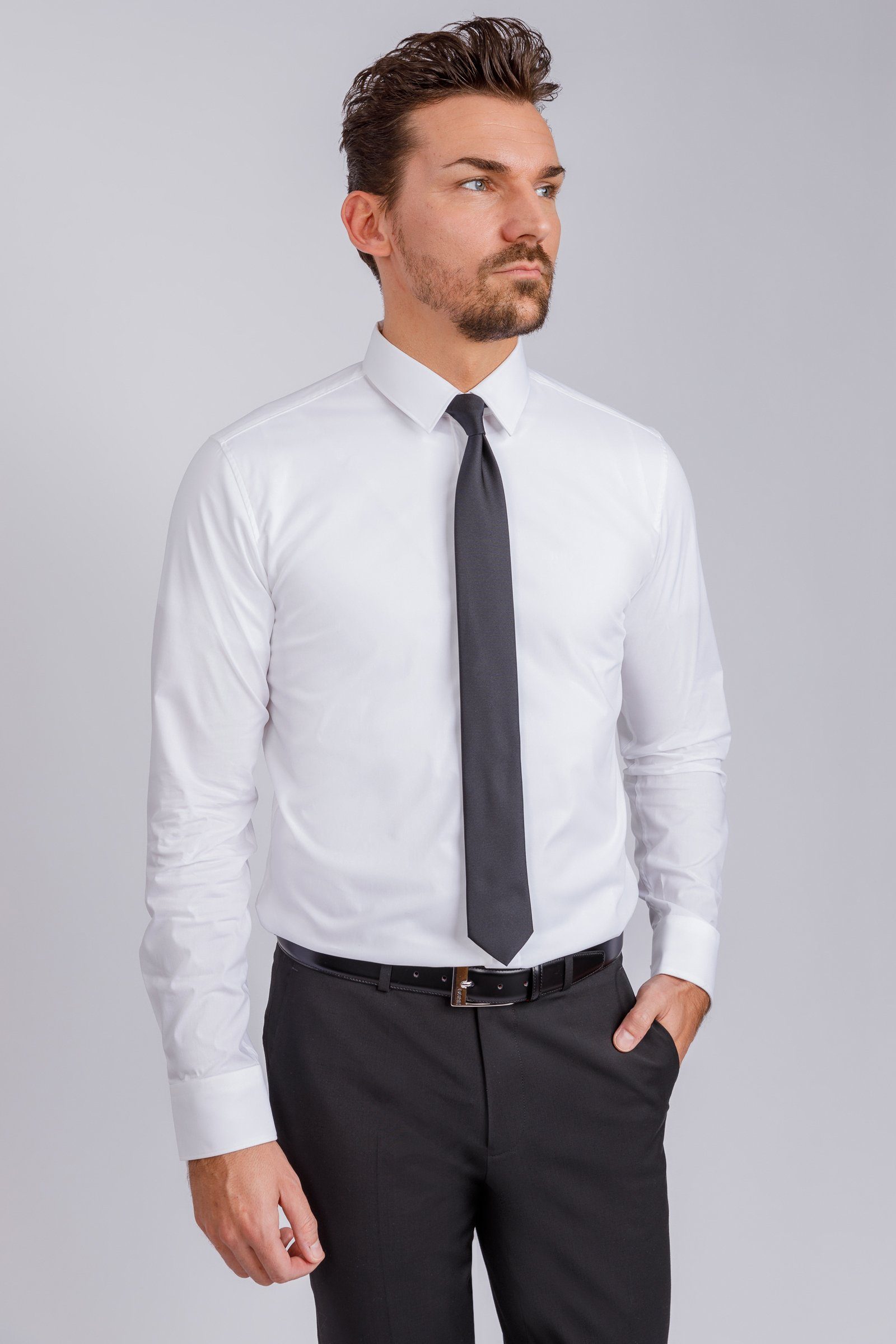 HUGO Krawatte aus Seidentwill (keine Angabe) Schwarz (001)