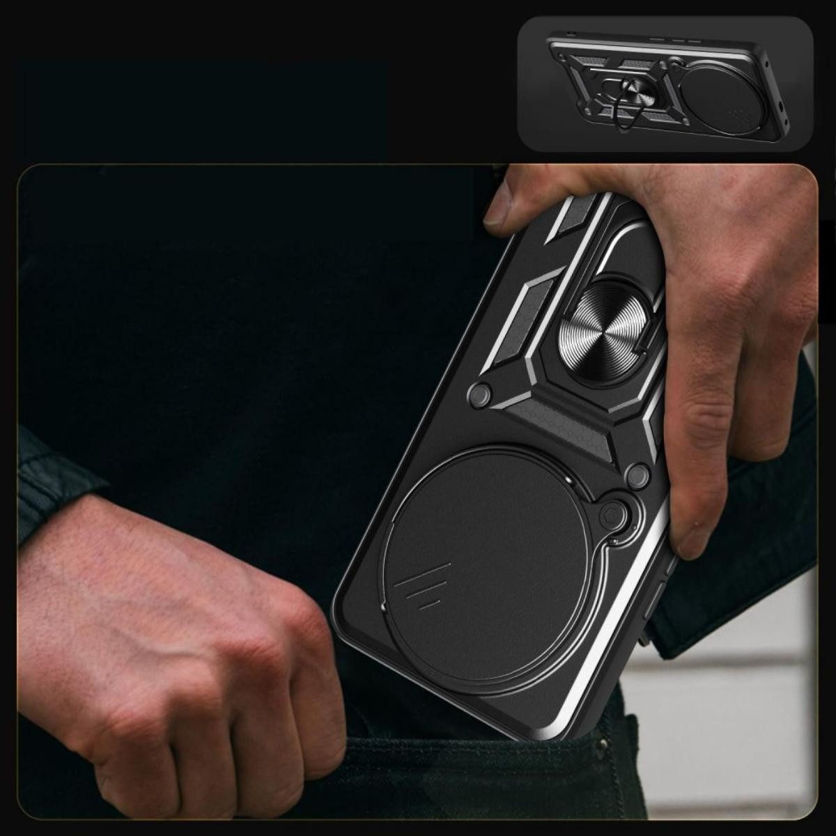 TECH PROTECT Handyhülle CamShield Pro Case mit Magnetfunktion Kompatibel mit Xiaomi Poco X7 5G 6,67, Integrierter Kameraschieber und Ringhalter für sicheren Rundumschutz