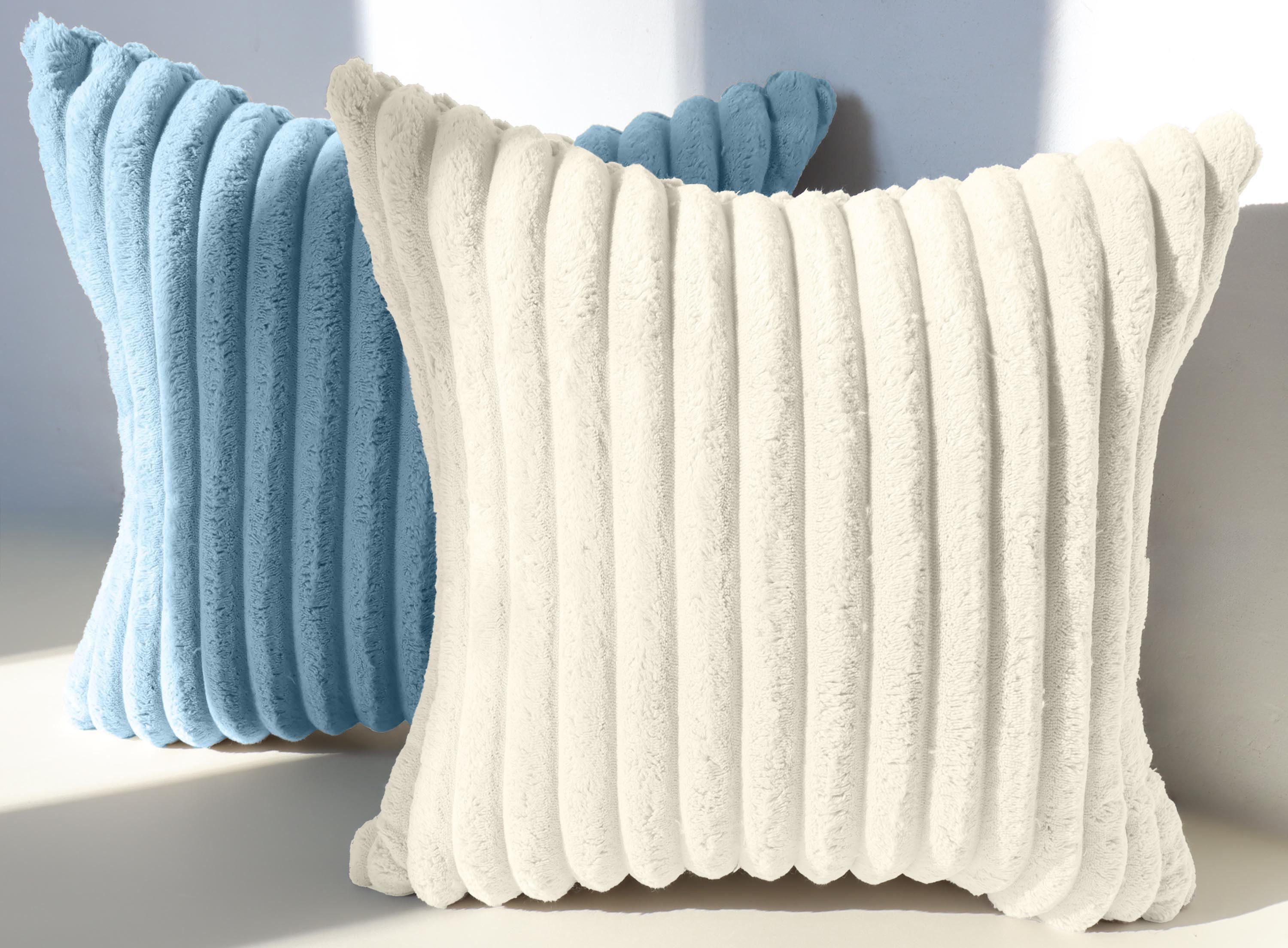 Amilian Kissenbezüge 2er Set - Dekokissenbezug - Kissenhüllen - Zierkissenbezüge, (2 Stück), (40x40 cm) Kissenbezug für Sofa, Dekokissen, Kissen, Zierkissen