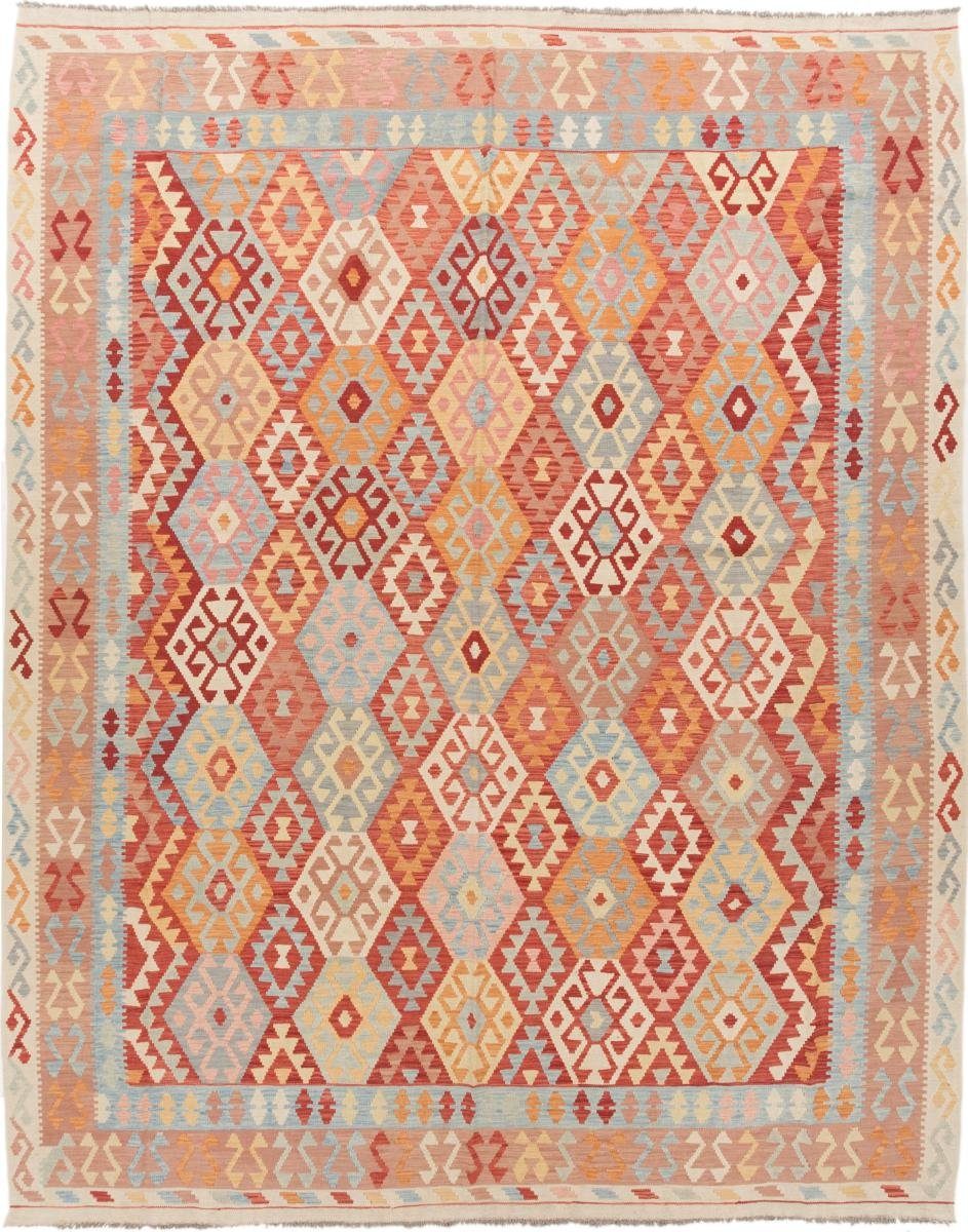 Orientteppich Kelim Afghan 323x387 Handgewebter mm Orientteppich, 3 Nain Trading, Höhe: rechteckig