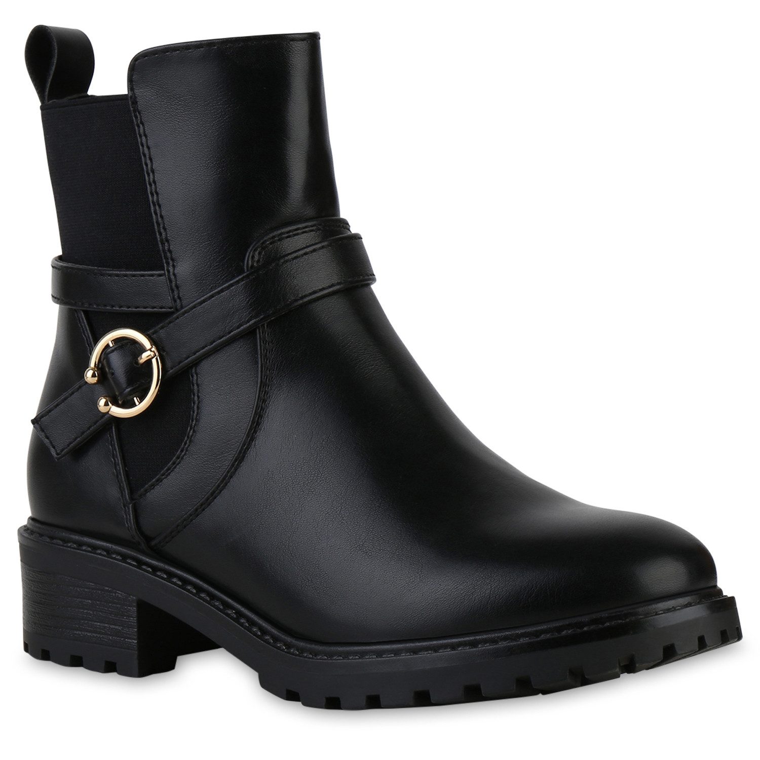 VAN HILL 841336 Bikerboots Damen Leicht Gefütterte Biker Boots Stiefeletten günstig online kaufen