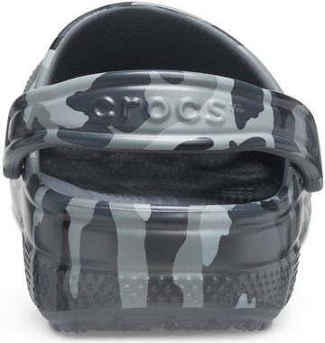 Crocs Classic Printed Camo Clog Clog, Sommerschuh, Gartenschuh, Poolslides, mit allover Muster