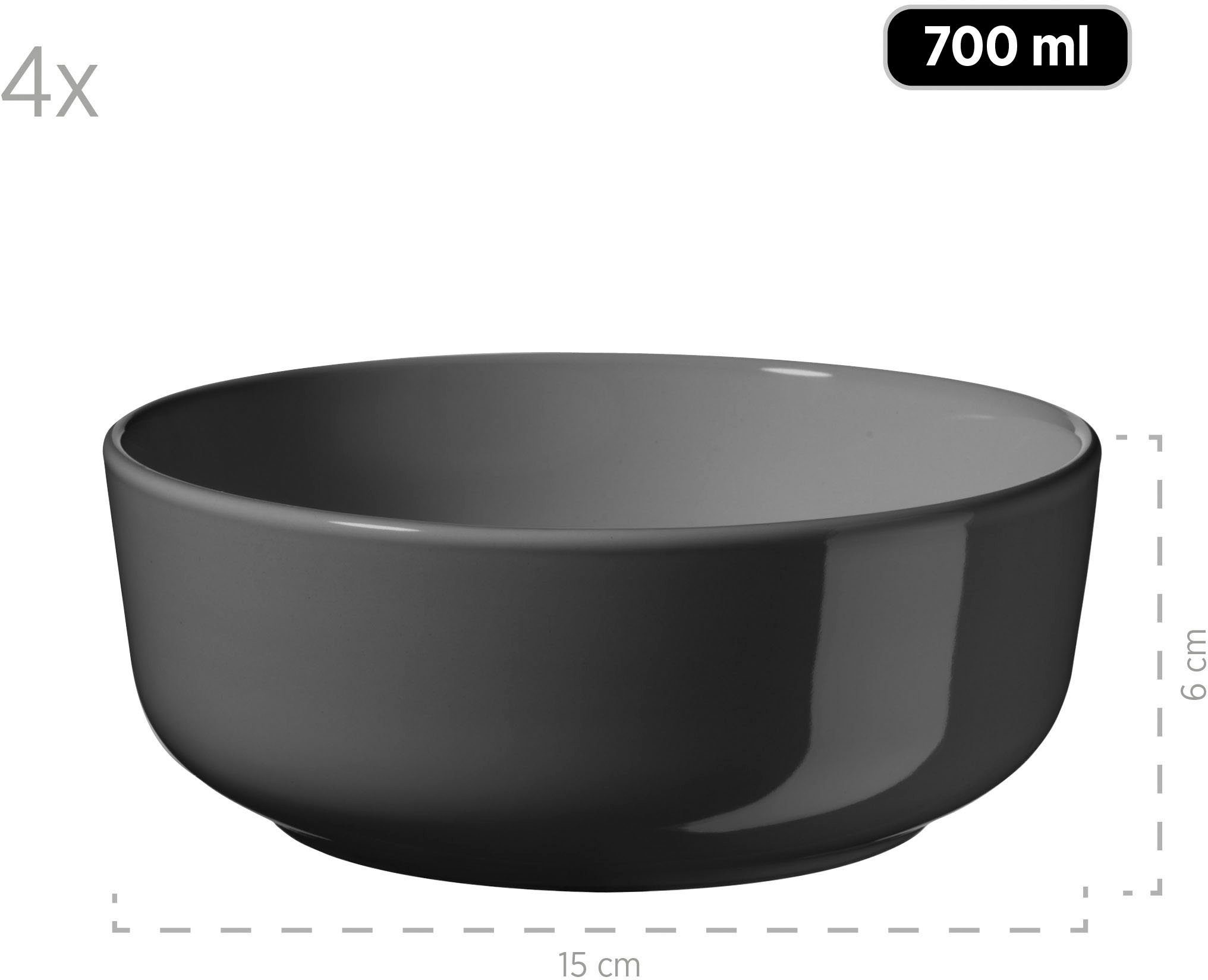 MÄSER Kombiservice Geschirr-Set, Service Alenia (16-tlg), 4 Personen, Steinzeug, 16 Teile, für 4 Personen