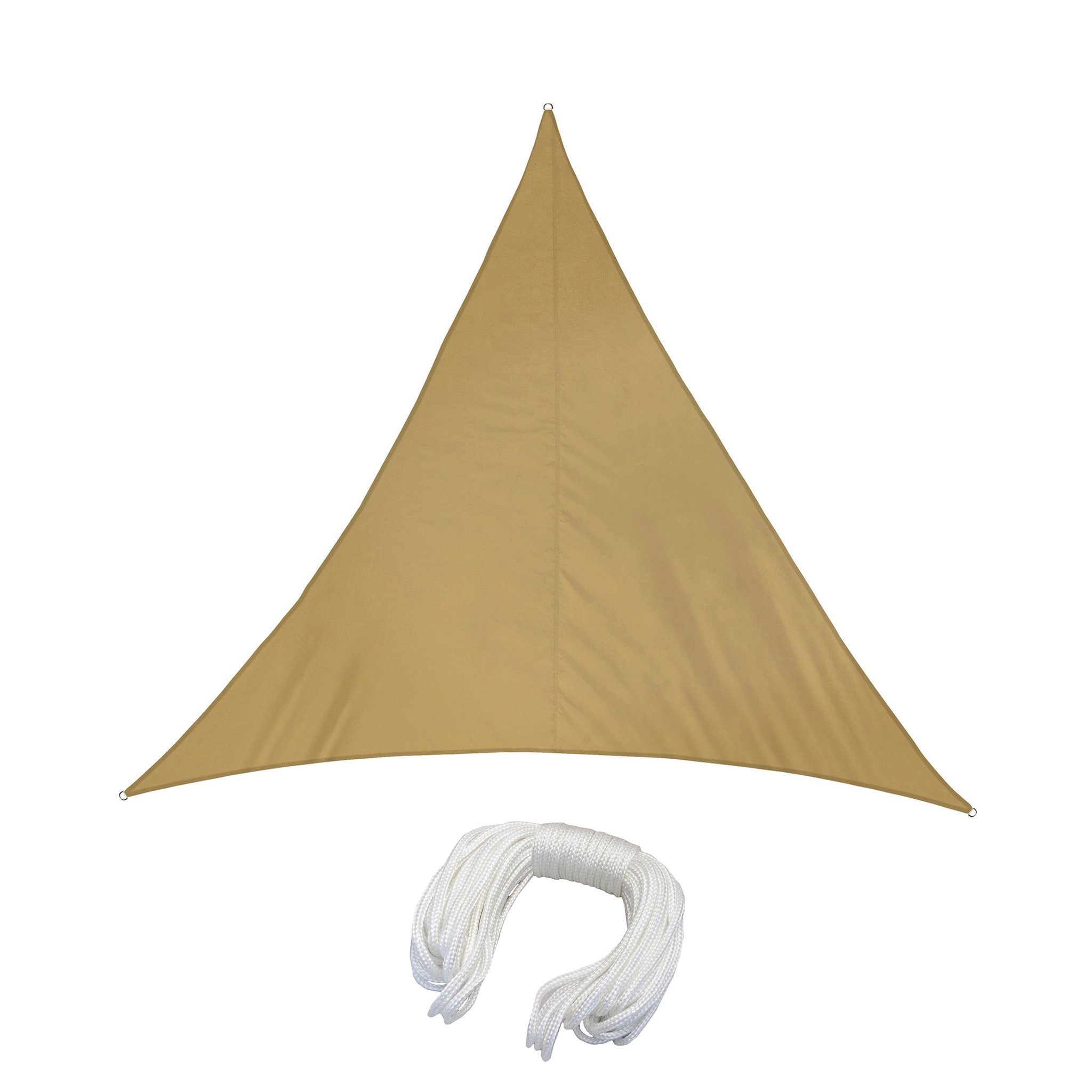 jarolift Sonnensegel Sonnensegel 3x3x3m dreieckig sand UV-Schutz wasserabweisend, (1-tlg), Dreieckiges Sonnensegel mit UV-Schutz und stabiler Verarbeitung