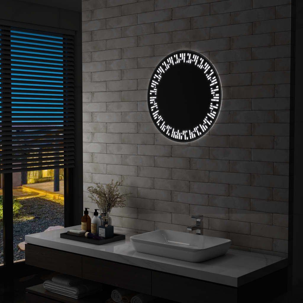 furnicato Wandspiegel Badezimmerspiegel mit LED 60 cm