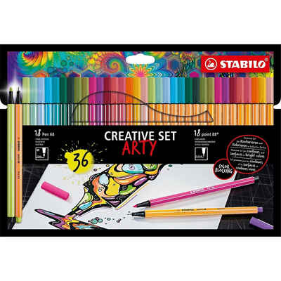 STABILO Malstift ARTY Creative Set Pen 68 & point 88, 36-tlg. im