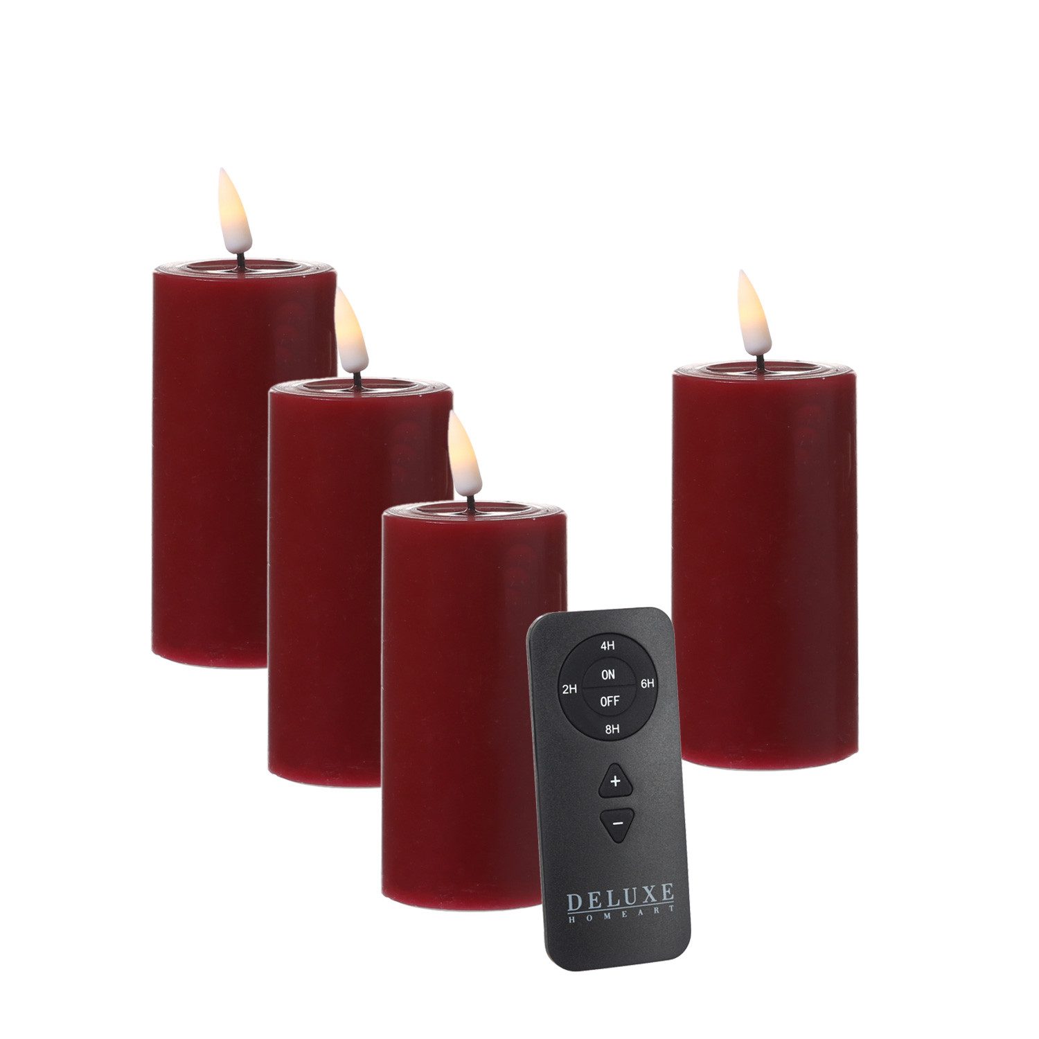 Deluxe Homeart LED-Kerze LED Kerzenset MIA Echtwachs Deluxe H: 10cm mit Bat günstig online kaufen