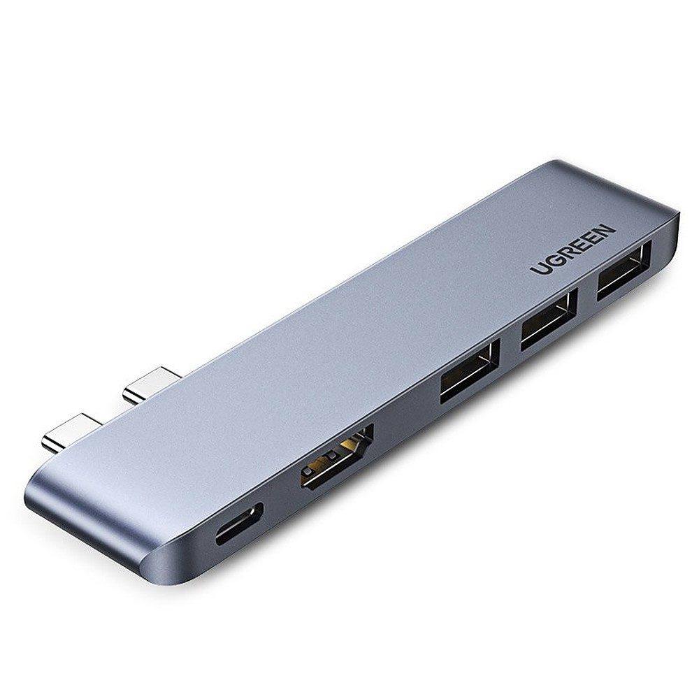 UGREEN Laptoptasche Anschlusserweiterung Dockingstation Multiportadapter (Spar-Set, 1-tlg., 4 x 1, 8 cm leicht, 11 x 2), 5 Anschlüsse, 100 W Power Delivery, 4K-HDMI