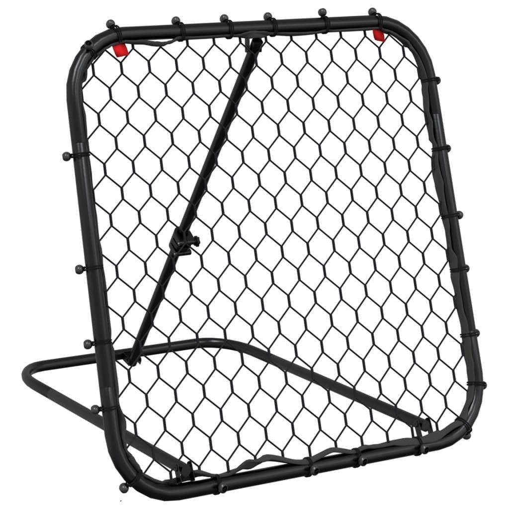 Fußballtor Fußball-Rebounder Verstellbar Schwarz 84x73x60-80 cm Stahl