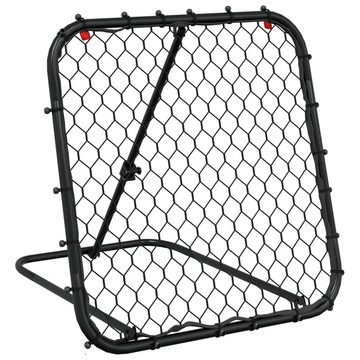 vidaXL Fußballtor Fußball-Rebounder Verstellbar Schwarz 84x73x60-80 cm Stahl