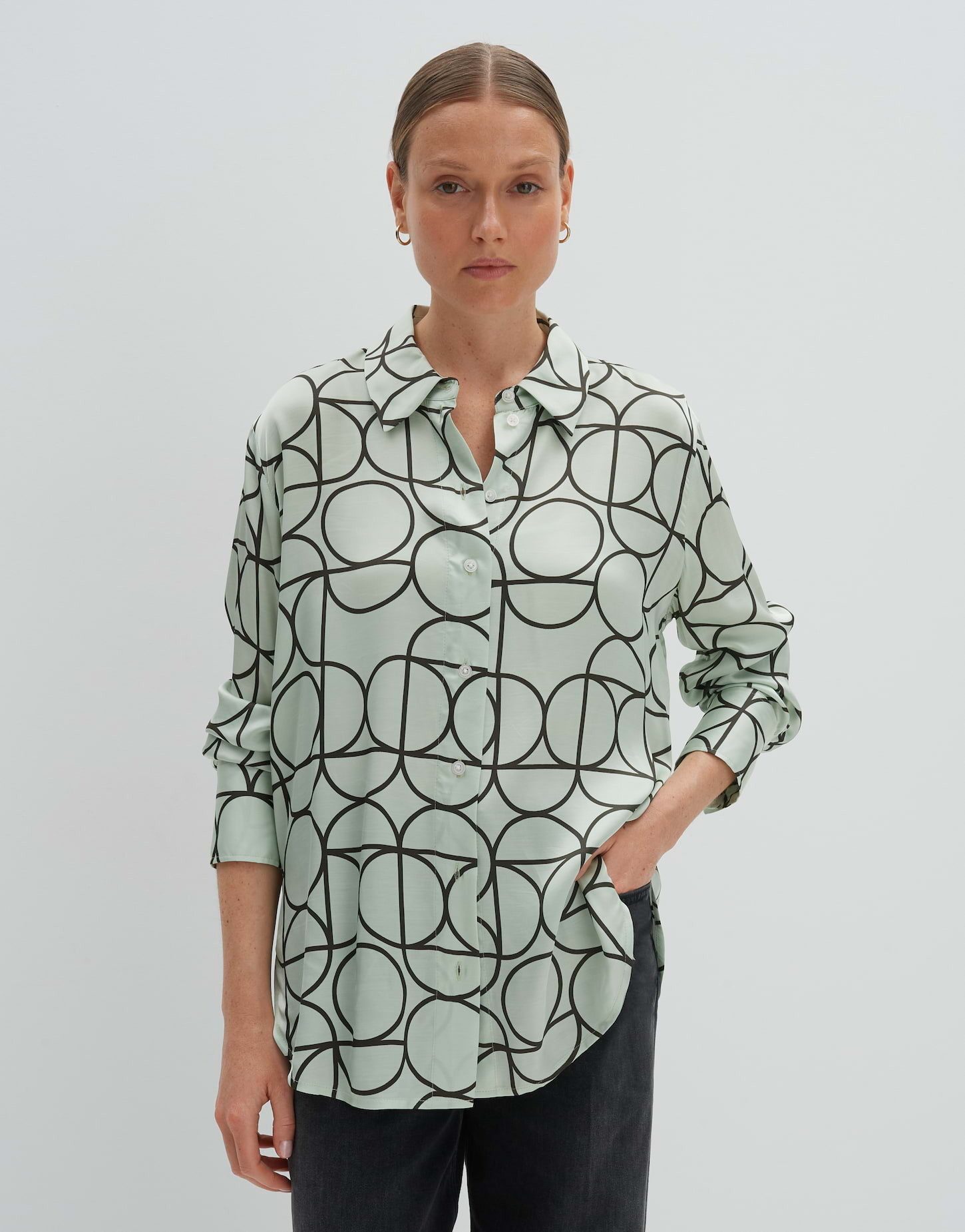 Langarmbluse Printbluse ZELINE Loose aus Ecovero Viskose