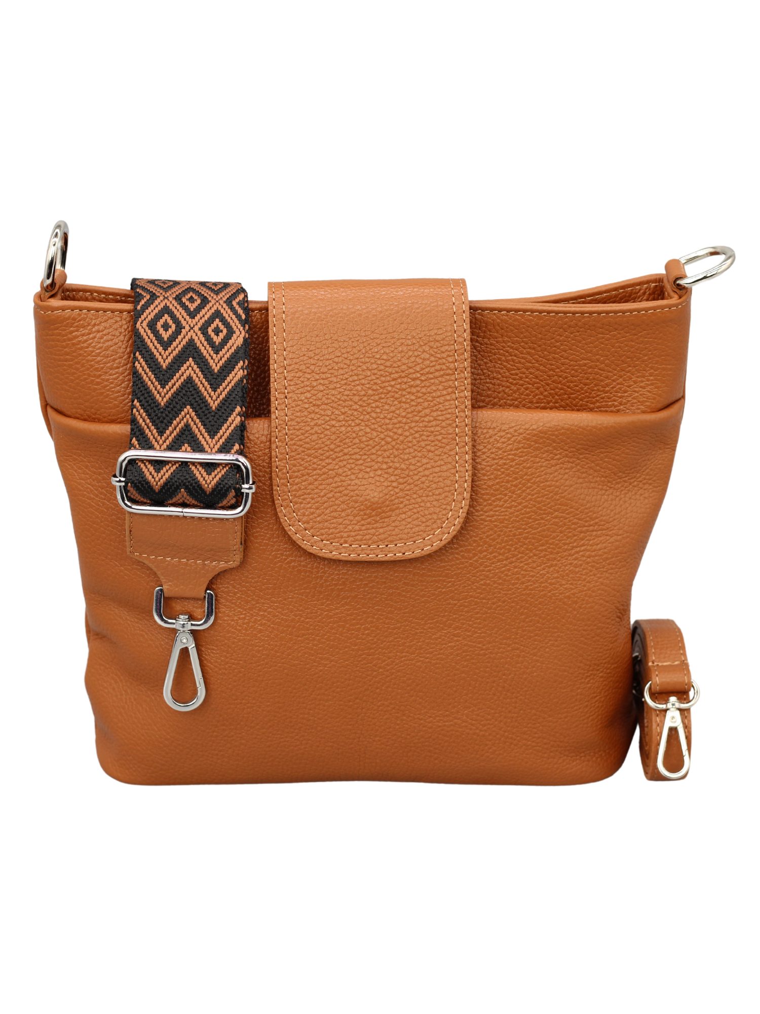 Schultertasche SARA Umhängetasche für Damen, Schultertasche aus Echtleder