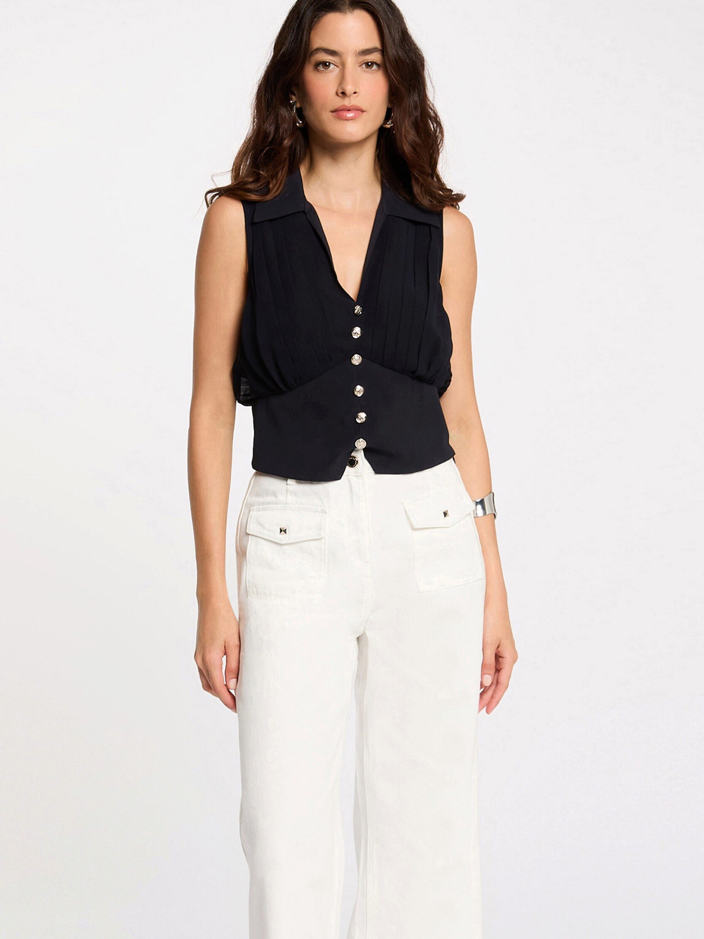 MORGAN Funktionsbluse OPLI (1-tlg) Drapiert/gerafft