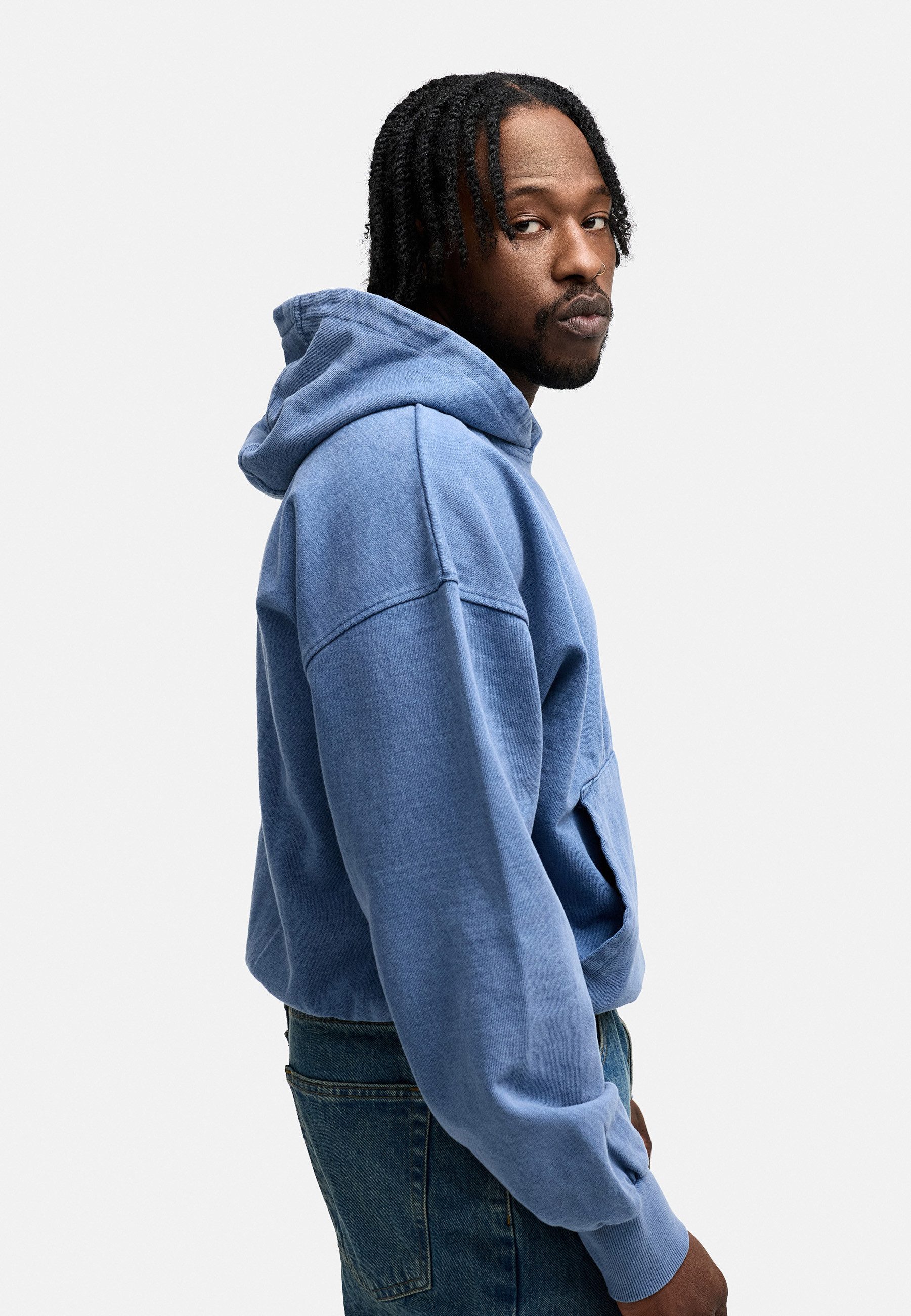BEHYPE STUDIOS Hoodie IM OVERSIZE BOXY-FIT Herren Cord-less Kapuzenpullover lockeres Kapuzen-Sweatshirt Sweater