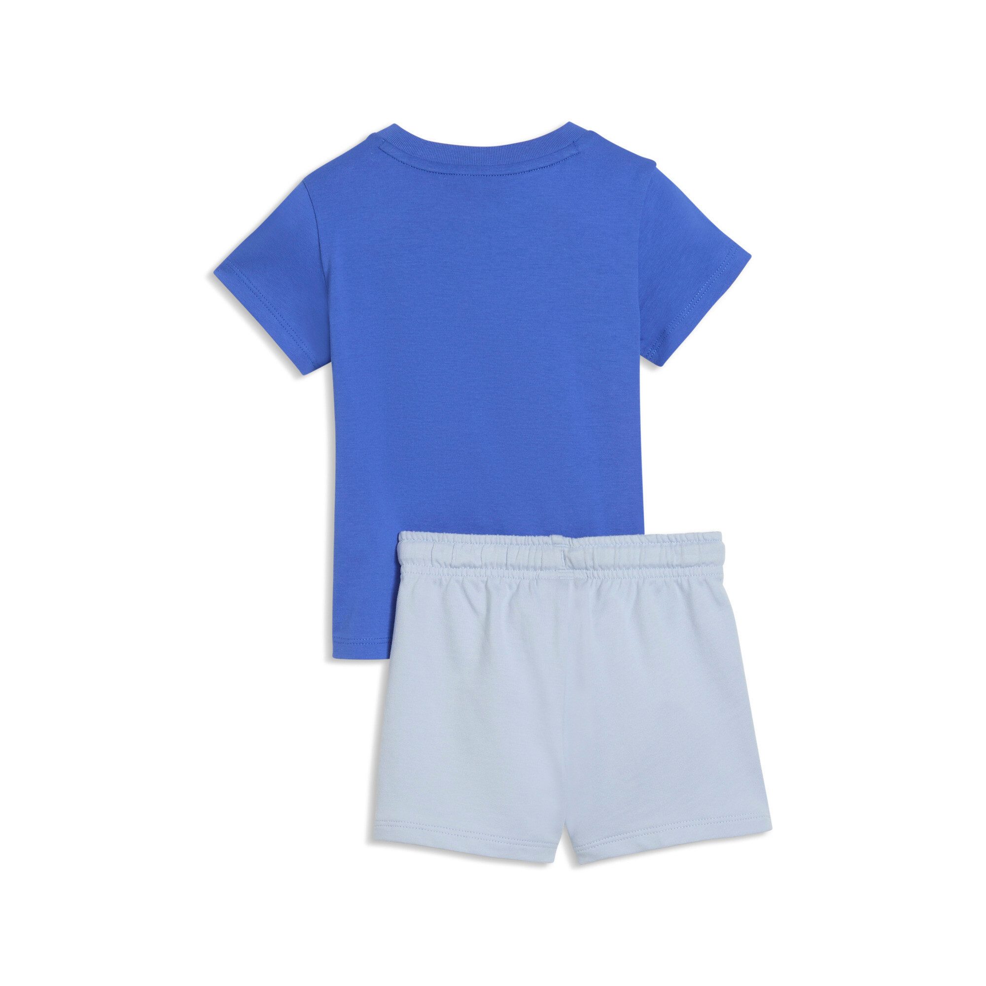 PUMA Trainingsanzug MINICATS ESS TEE AND SHORTS SET INF (2-tlg), zweiteiliges Set, für Kinder, mit Rundhalsausschnitt, Regular Fit
