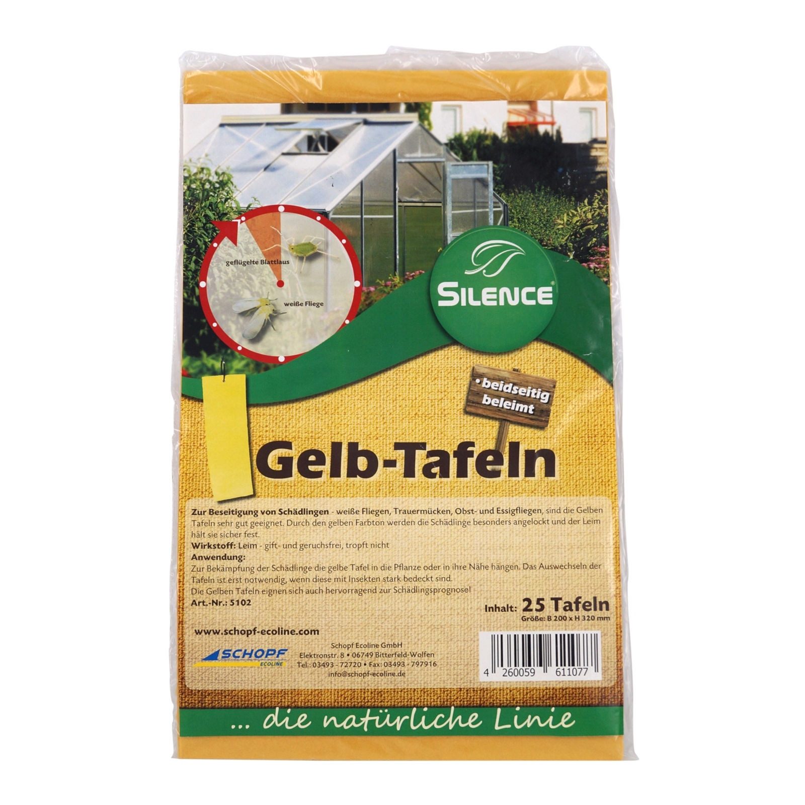 Insektenfalle Gelbtafeln groß 6 Stück