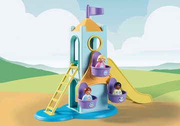 Playmobil® Konstruktions-Spielset Erlebnisturm mit Eisstand (71326), Playmobil 1-2-3, (18 St), Made in Europe