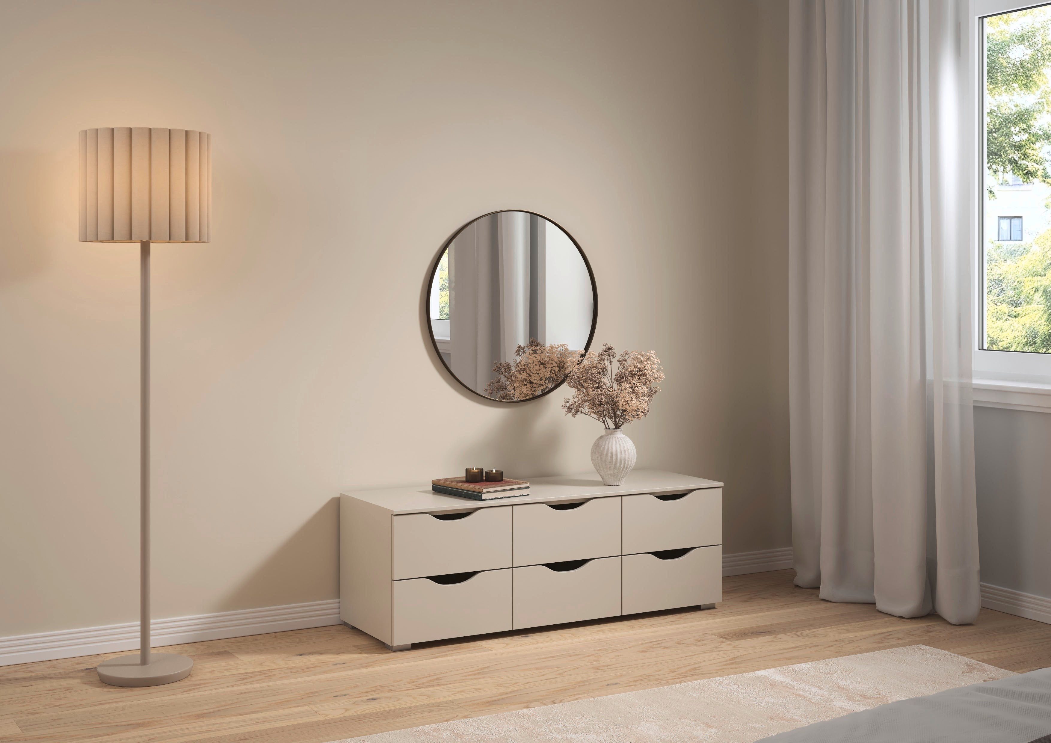 rauch TV-Board Lowboard TV-Schrank TV-Schrank Landhausstil MARLENE (Breite 120 cm), mit 6 geräumigen Schubladen und Soft-Close-Funktion MADE IN GERMANY