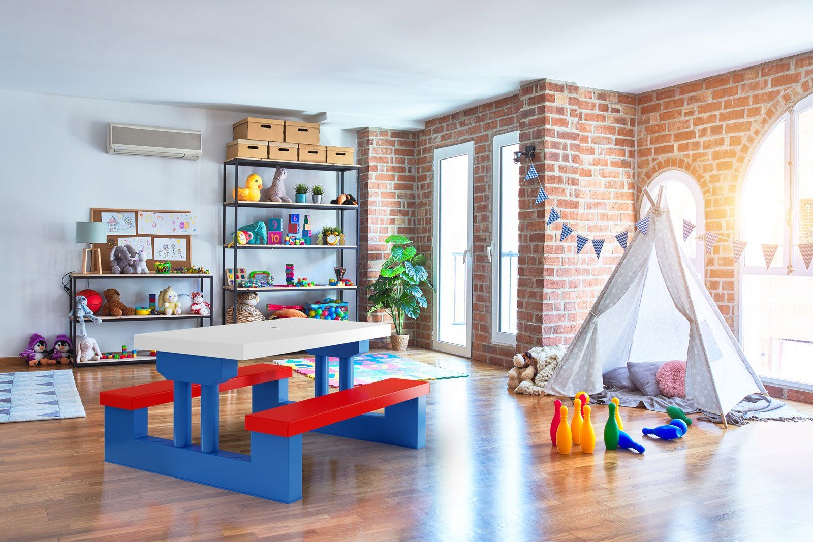 Deuba Sitzgruppe, Kindersitzgruppe mit Sonnenschirm UV günstig online kaufen