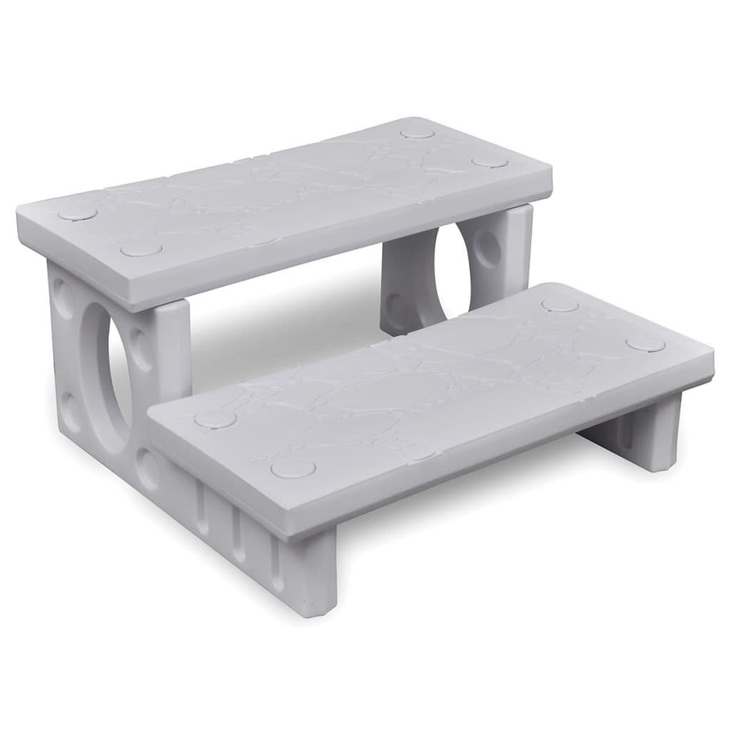 vidaXL Pooltreppe, Whirlpooltreppe Weiß günstig online kaufen