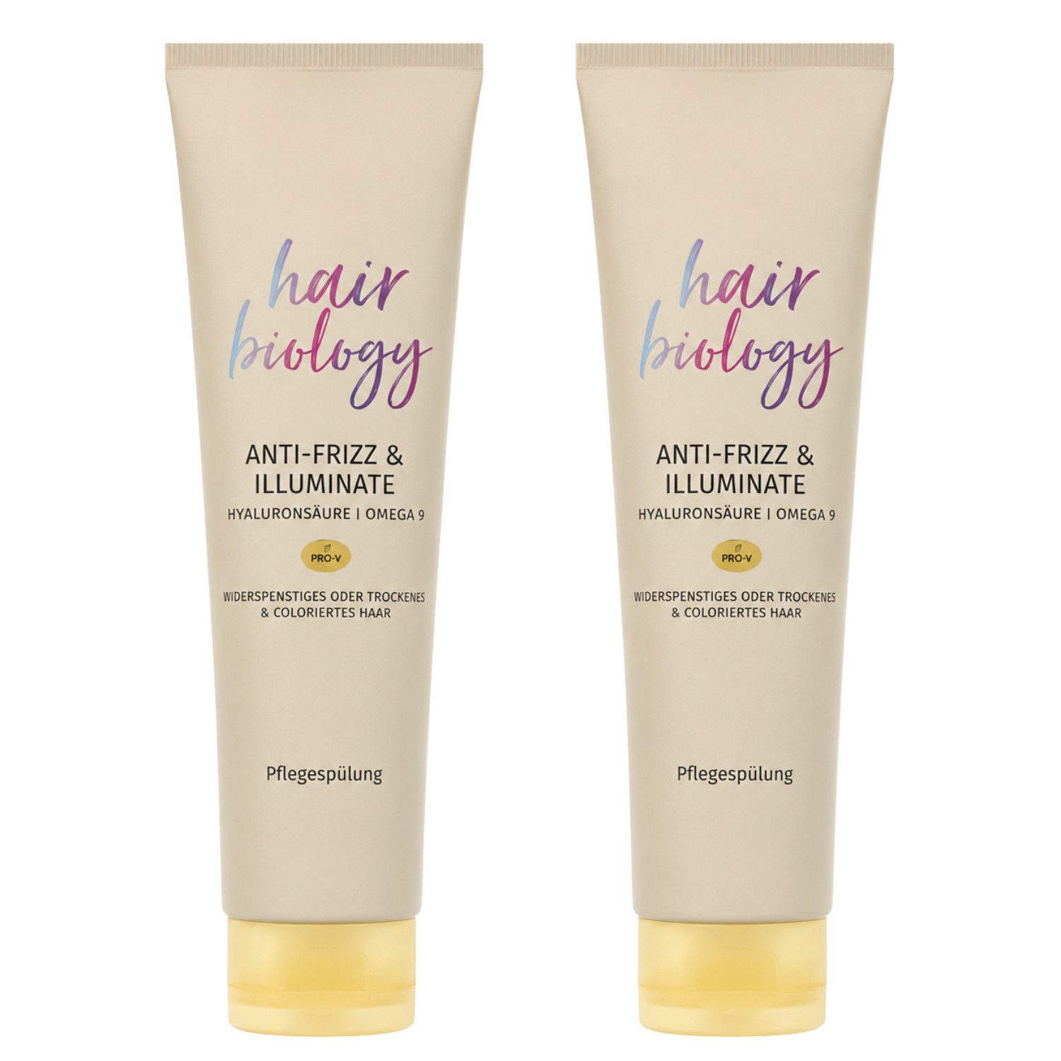 Hair Biology Haarspülung 2 x hair biology Anti-Frizz & Illuminate Pflegespülung je 160ml