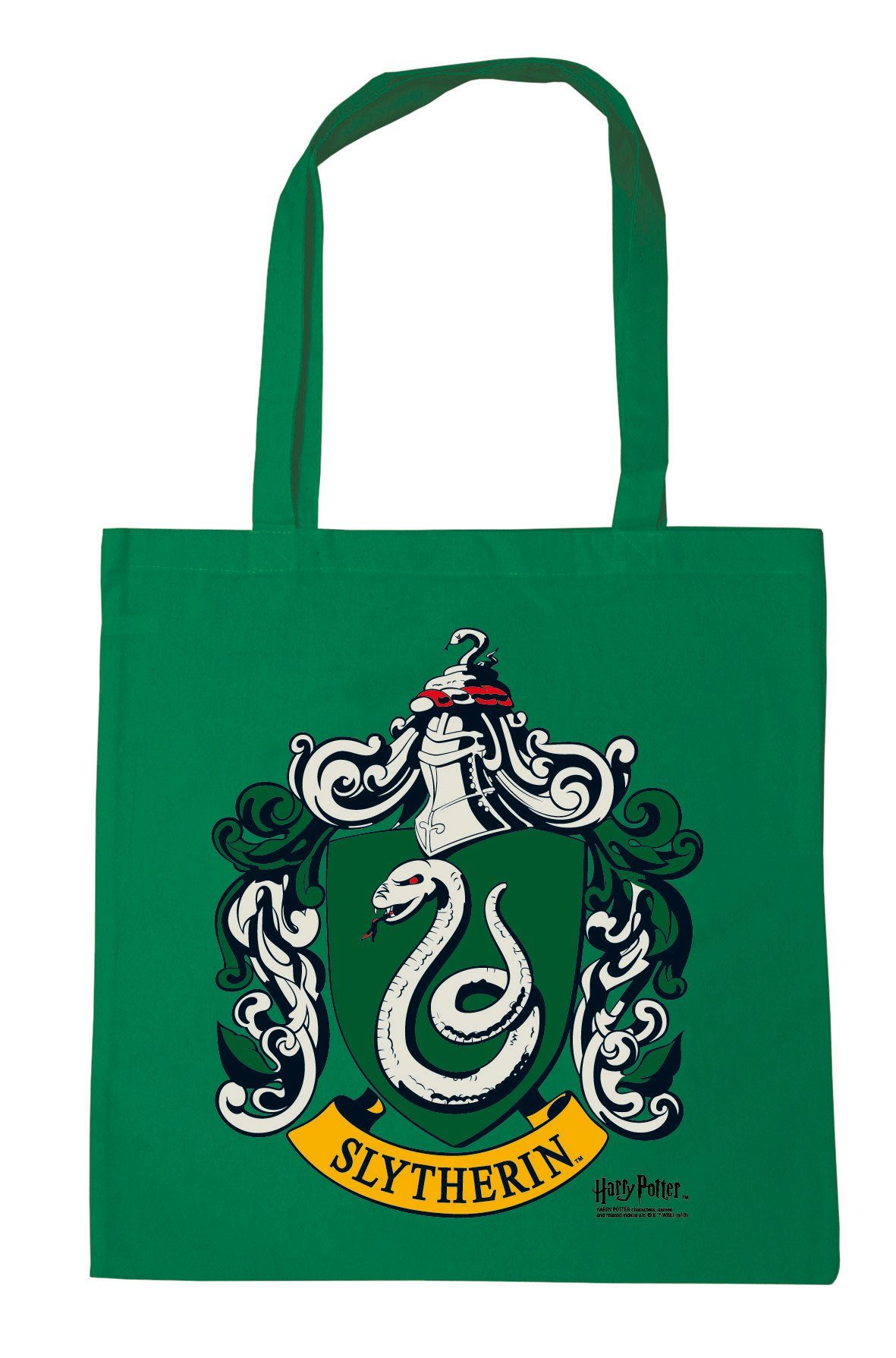 Henkeltasche Baumwolltasche Slytherin Logo