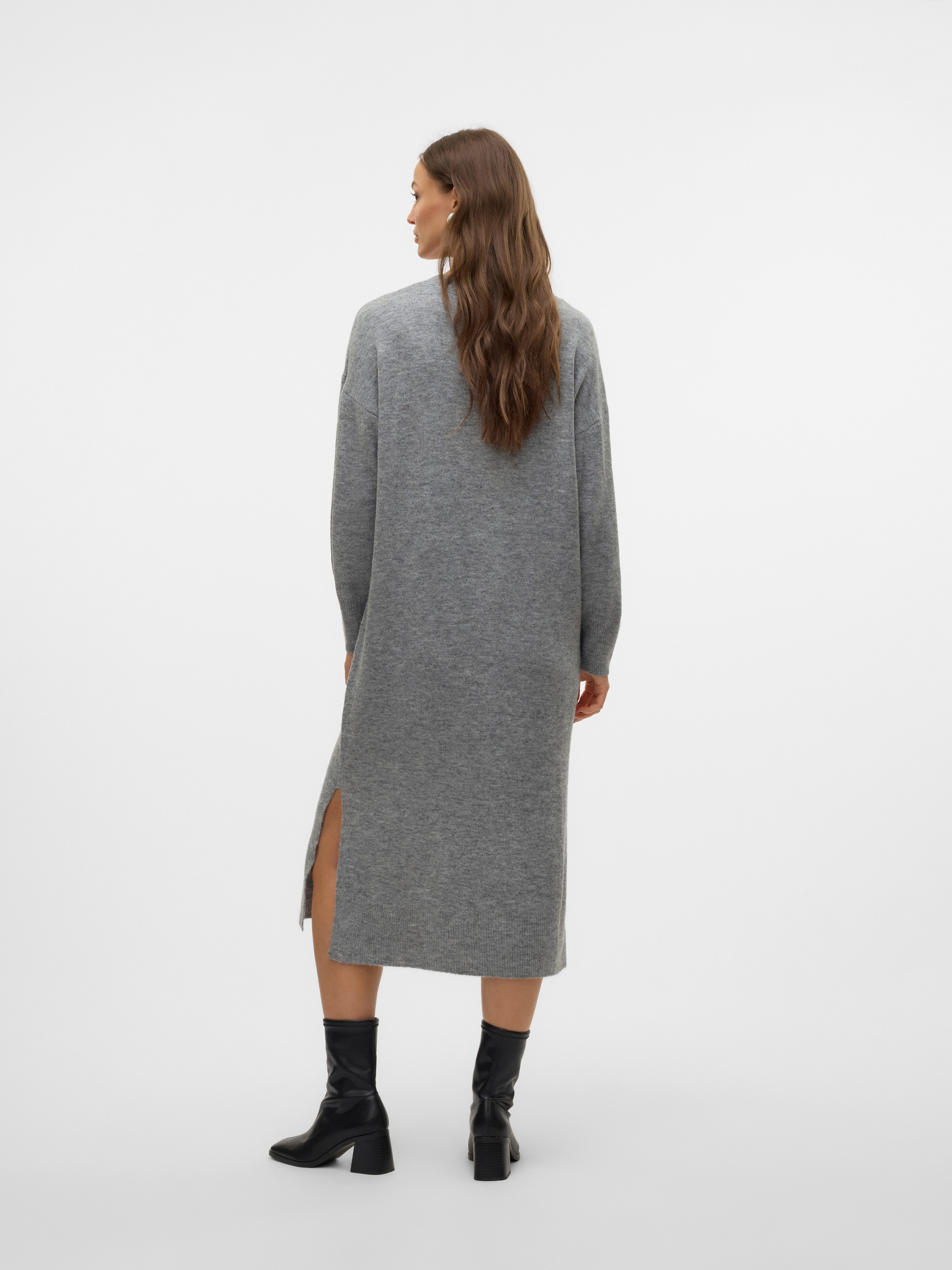 Vero Moda Strickkleid VMJUPITER LS V-NECK CALF DRESS BF günstig online kaufen