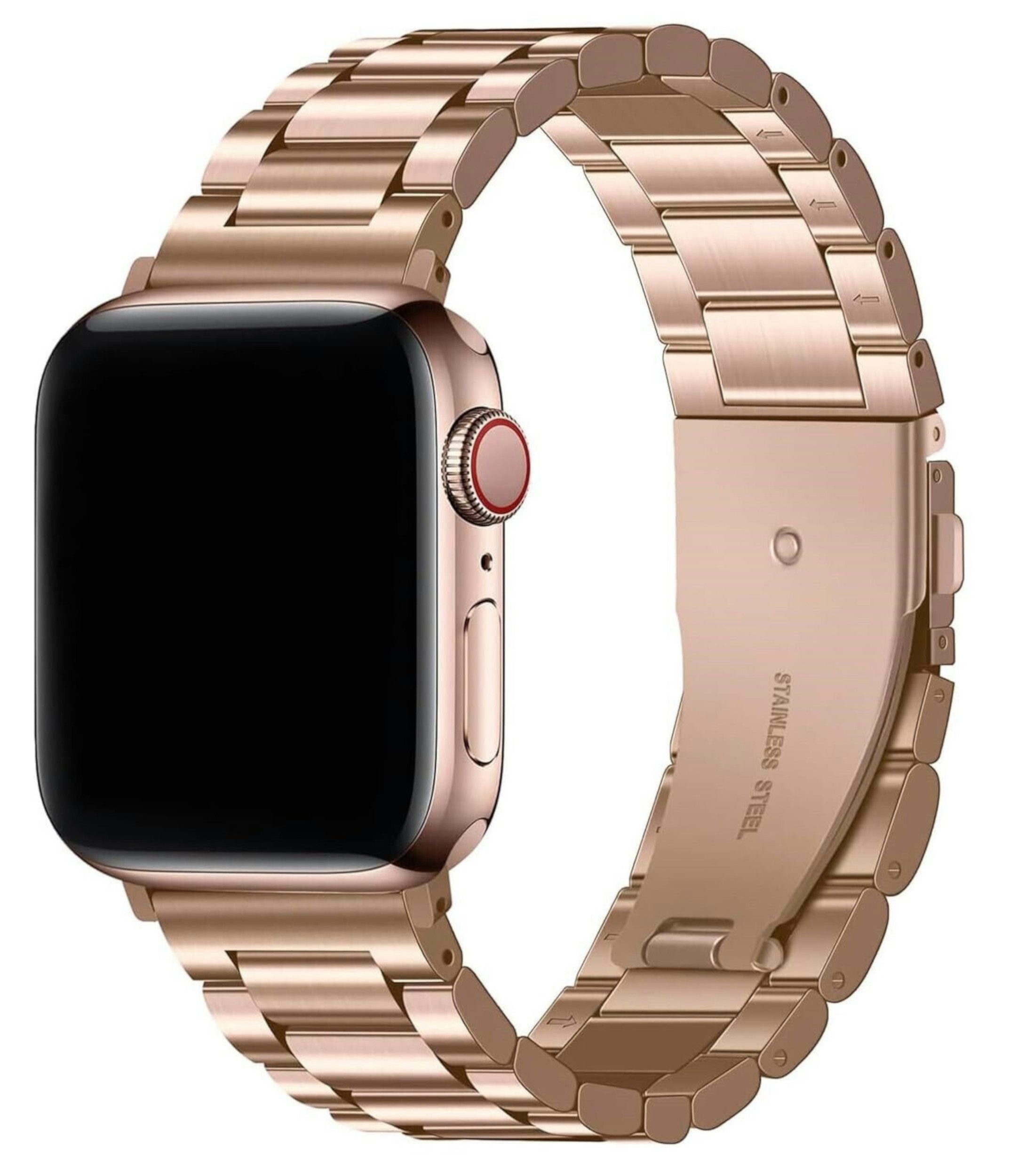 Widmann-Shop Smartwatch-Armband Armband für Apple Watch Band Edel Series 4 5 6 7 8 9 10 11 Ultra 38-49, Für alle Apple Watch Modelle geeignet - Farbe und Breite wählen