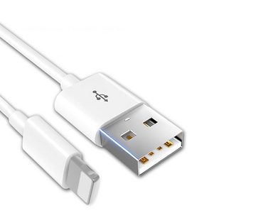 Ventarent Ladekabel passt für iPhone 6 7 8 11 12 13 14 X Xs Xr Xs Max Mini iPad USB-Ladegerät (500,00 mA, Set, 2-tlg., 1x Adapter USB-A + 1x Ladekabel USB-A auf Lightning, Netzteil 10 Watt)