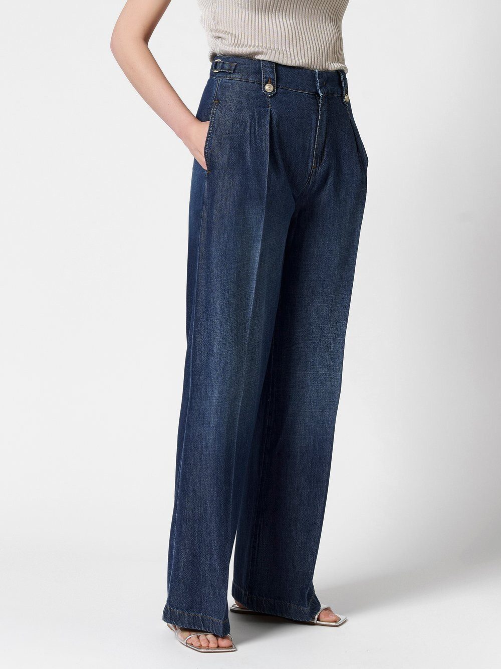 ROSNER Bootcut-Jeans Mara_324 (1-tlg) mit Bundfalten günstig online kaufen