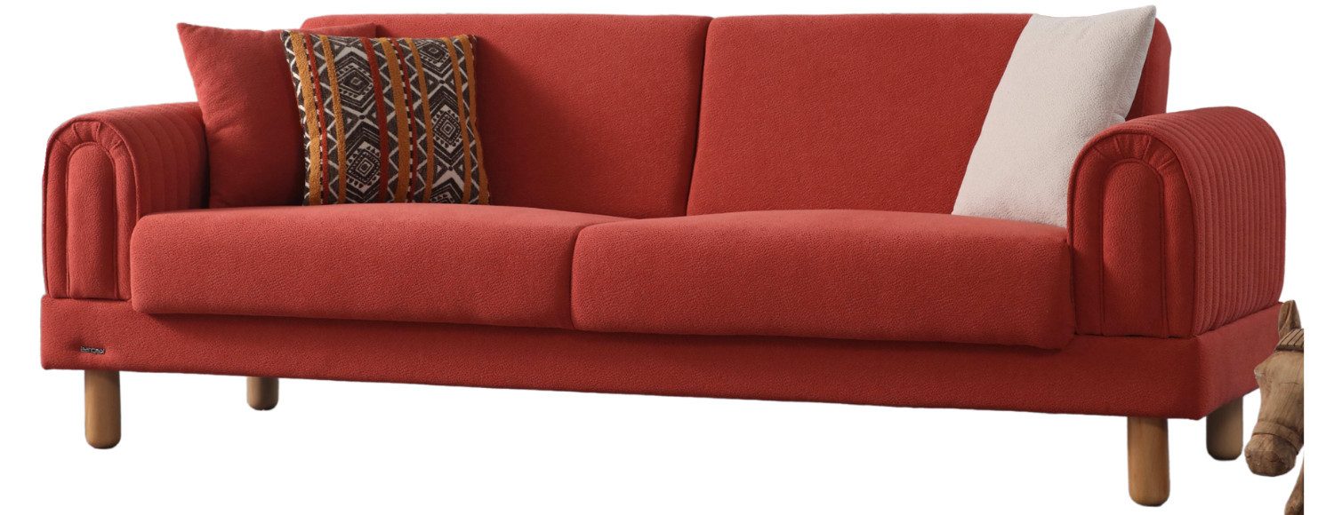 Villa Möbel Sofa Charm, 2-Sitzer 1 Teile, Hand Made Qualtiy, Schlaffunktion durch aufklappbare Sitzfläche