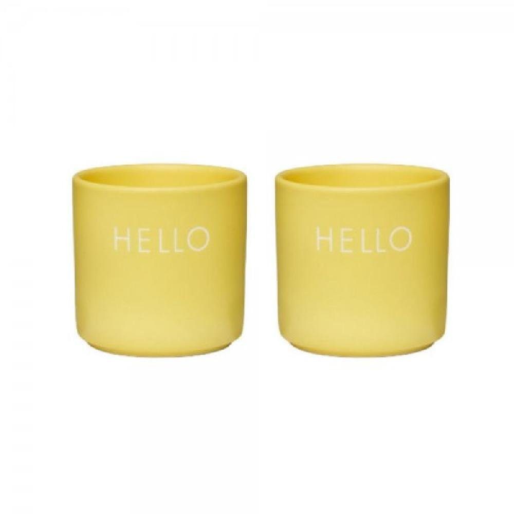 Design Letters Eierbecher Eierbecher Set Favourite Cup Hello Yellow (2-teilig)