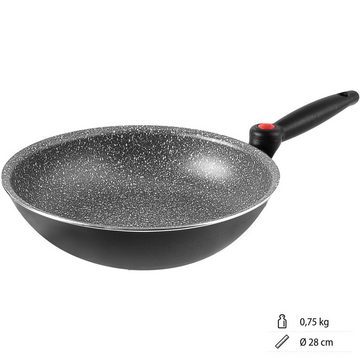 BRUNNER Bratpfanne Camping Pfanne Pirate Wok Ø28 cm, Bratpfanne Antihaft Beschichtet Alu