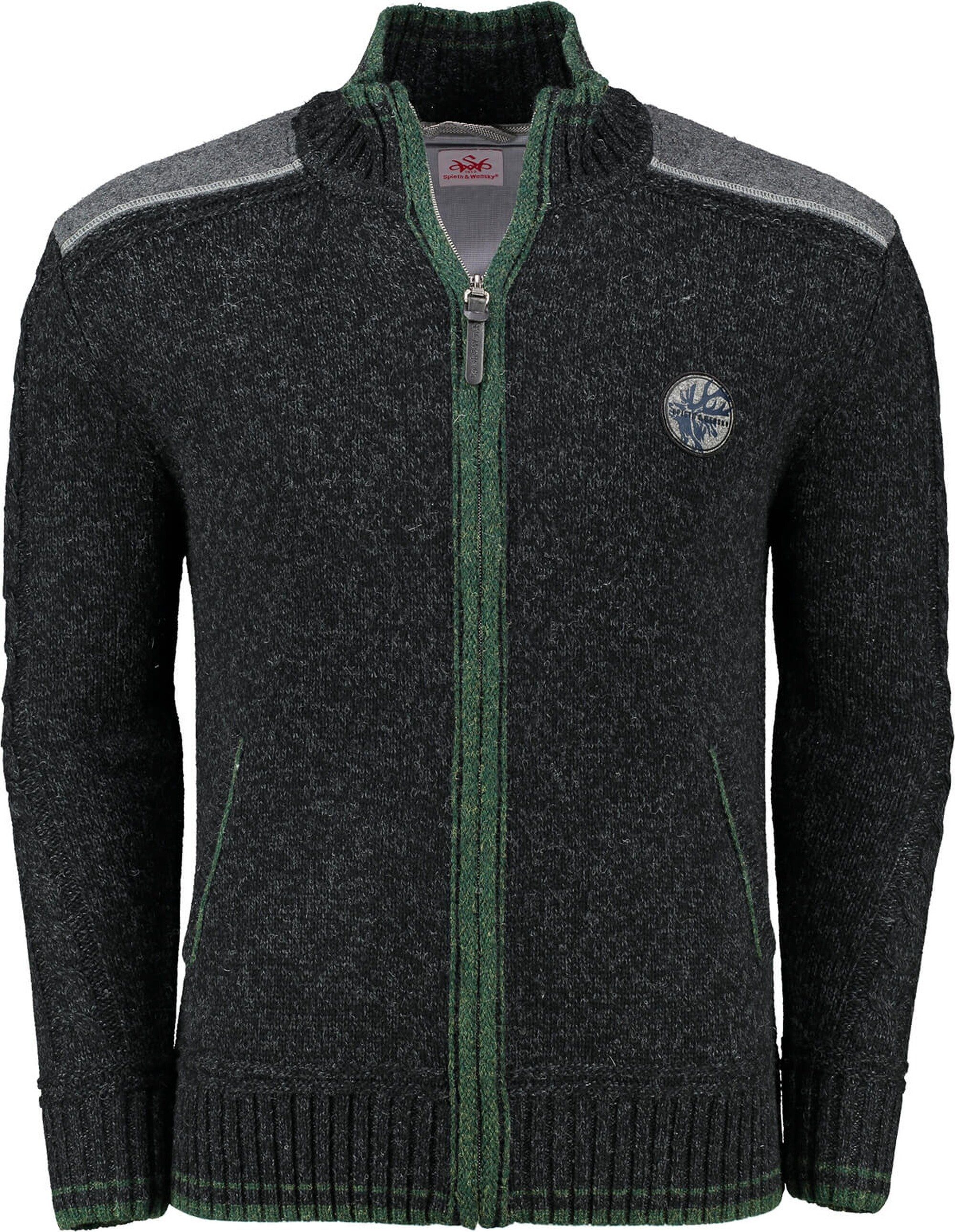 Spieth & Wensky Trachtenstrickjacke SPIETH & WENSKY Strickjacke Betzbach schwarz