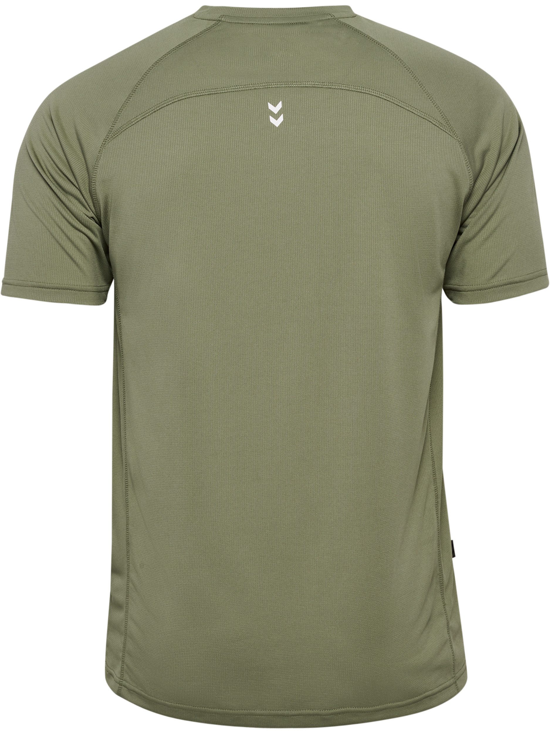 hummel Trainingsshirt HMLPULSE WORKOUT T-SHIRT S/S mit dekorativem Print, atmungsaktiv, schnelltrocknend, aus Jerseystoff