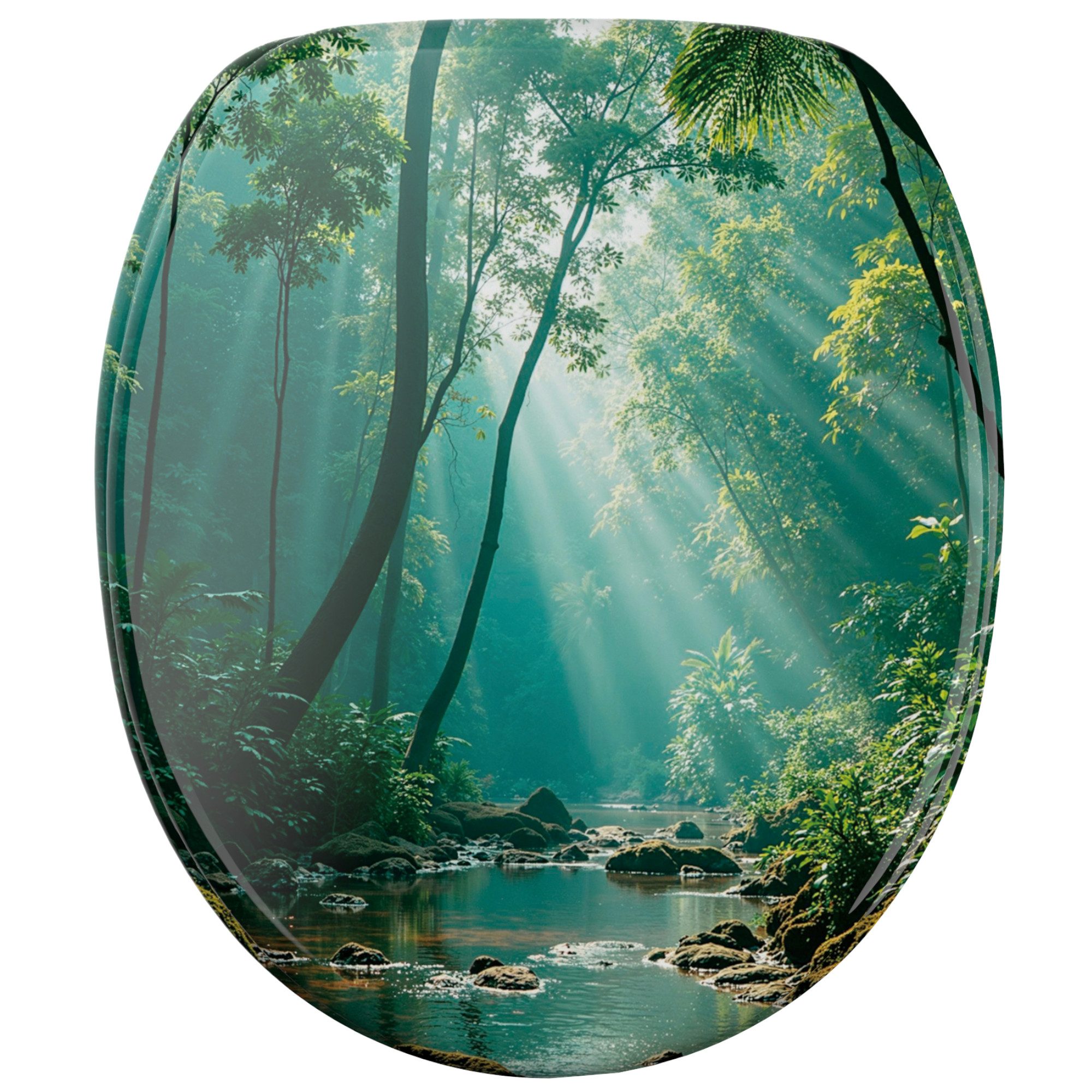 Sanilo WC-Sitz Rainforest, mit Absenkautomatik, hochwertig & modern, universell, leichte Montage