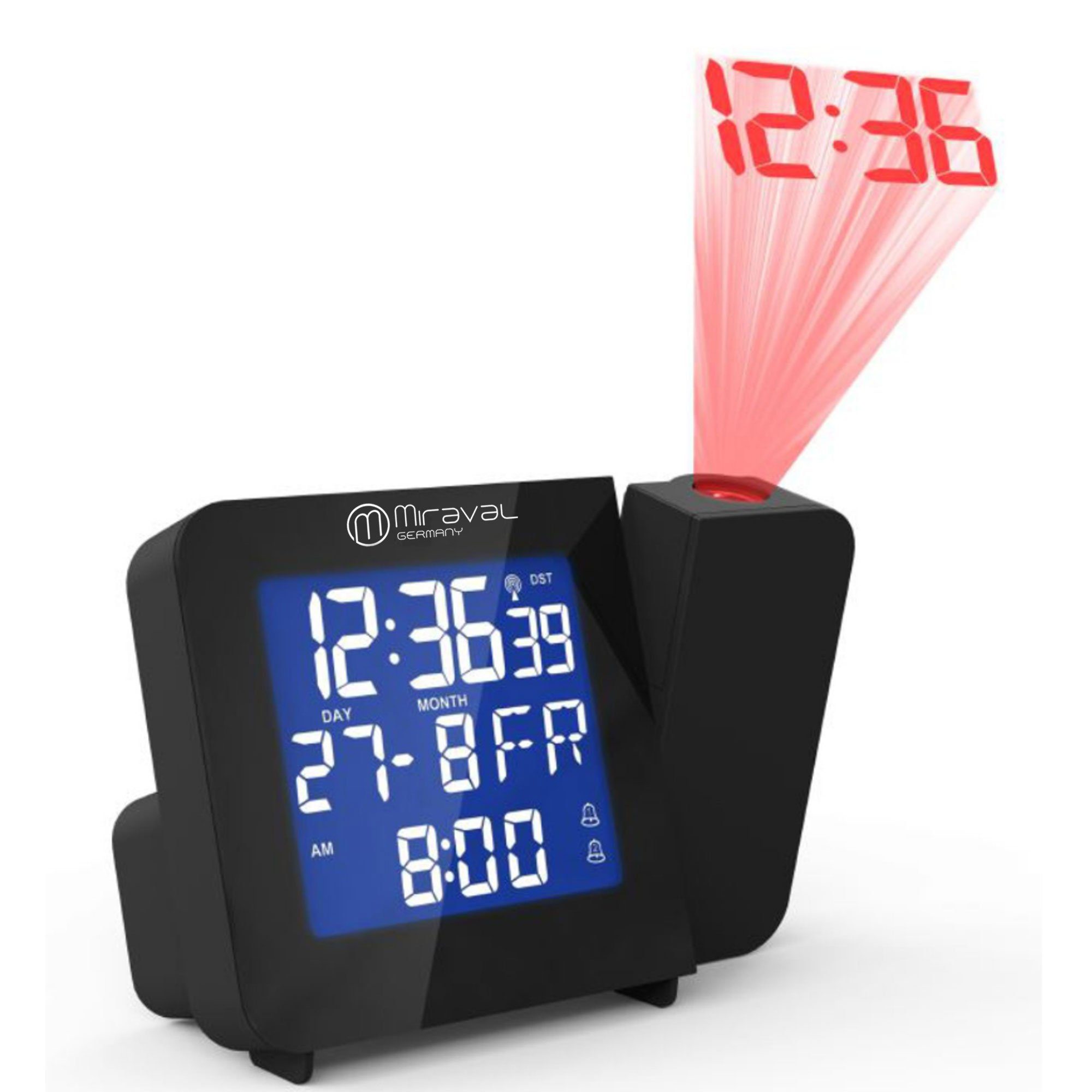 Miraval Funkwecker Miraval Funk-Projektionswecker Funkuhr Funkwecker Datums günstig online kaufen